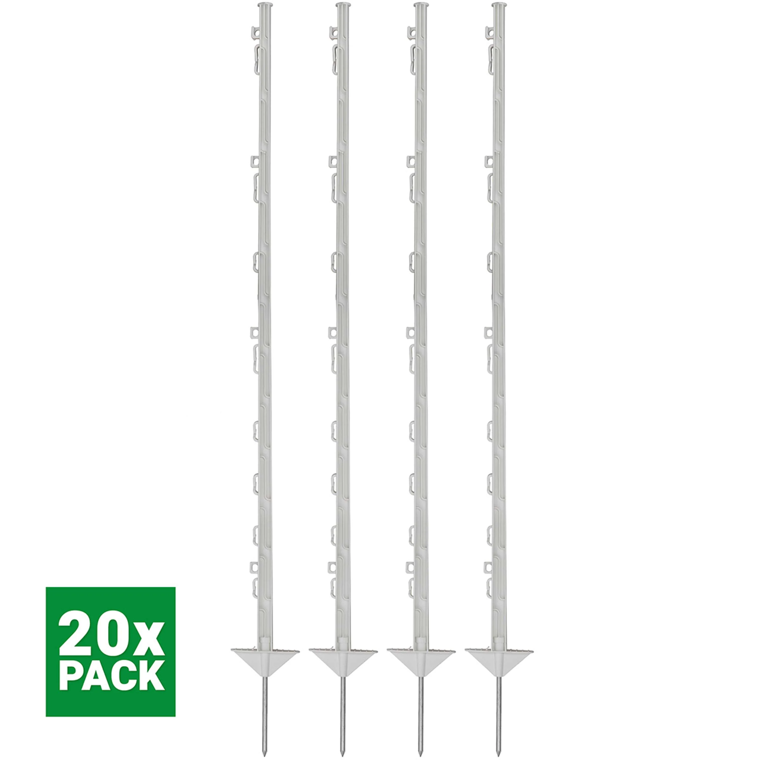 Agradi Power Weidepfahl Classic Doppel 125cm 20 Stück Weiß