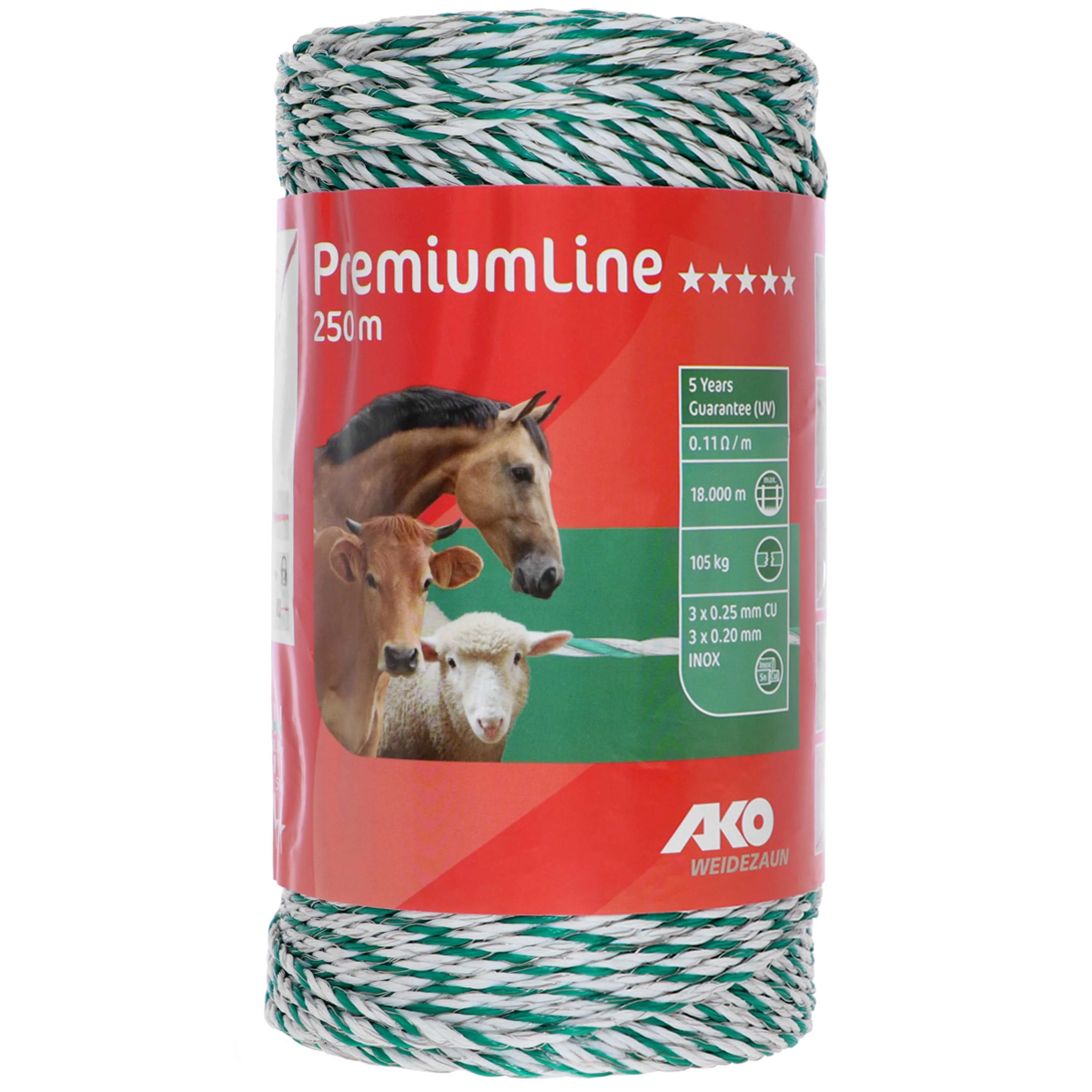 Ako Weidezaunlitze PremiumLine Weiß/Grün - Image 12
