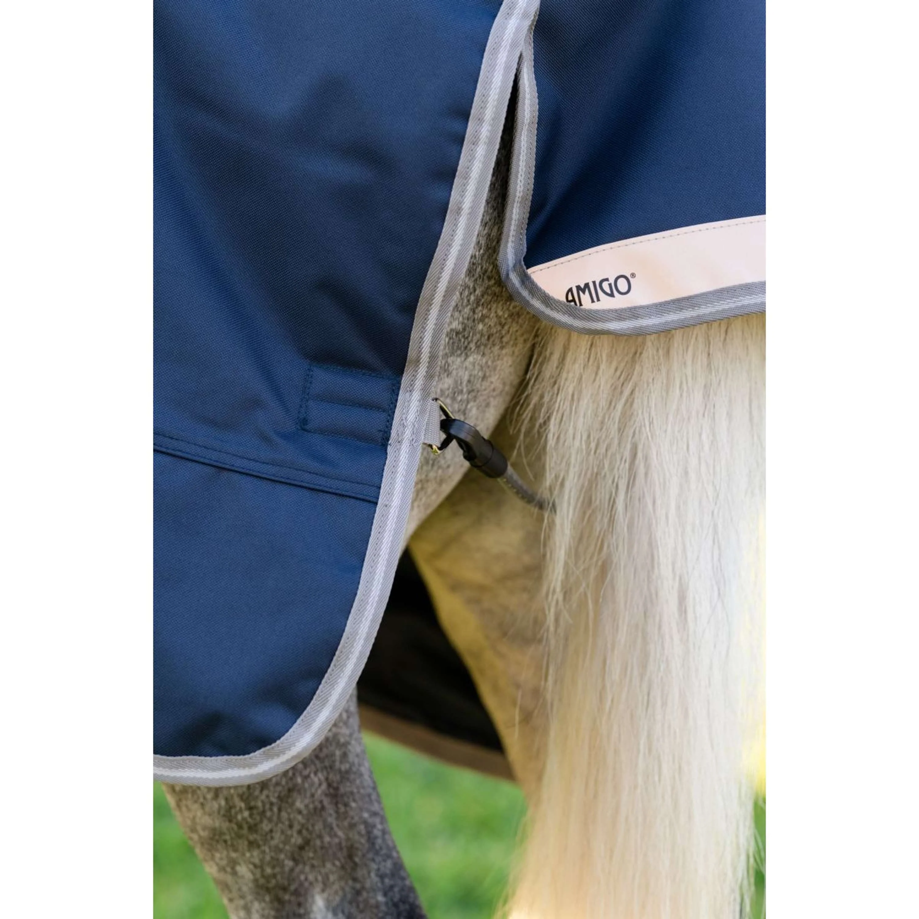 Amigo Turnout 1200D Pony 50g Marineblau/Titangrau/Silber - Image 6