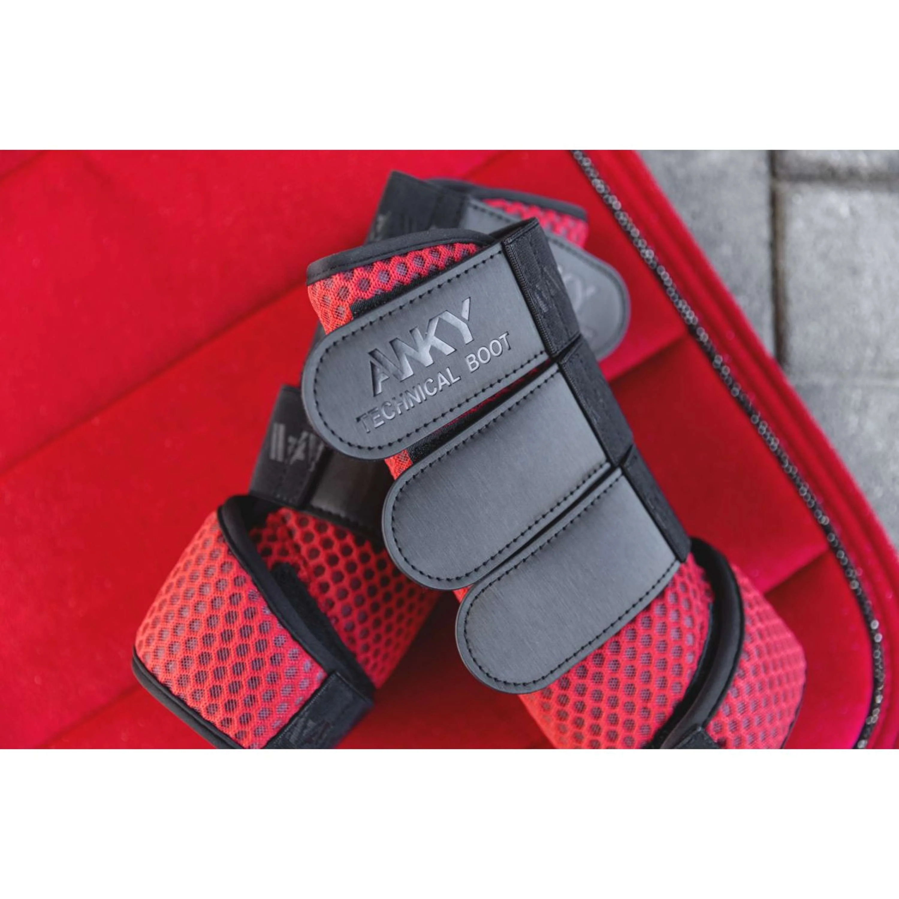 ANKY Gamaschen AW25 3D Mesh Equestrian Red - Image 2