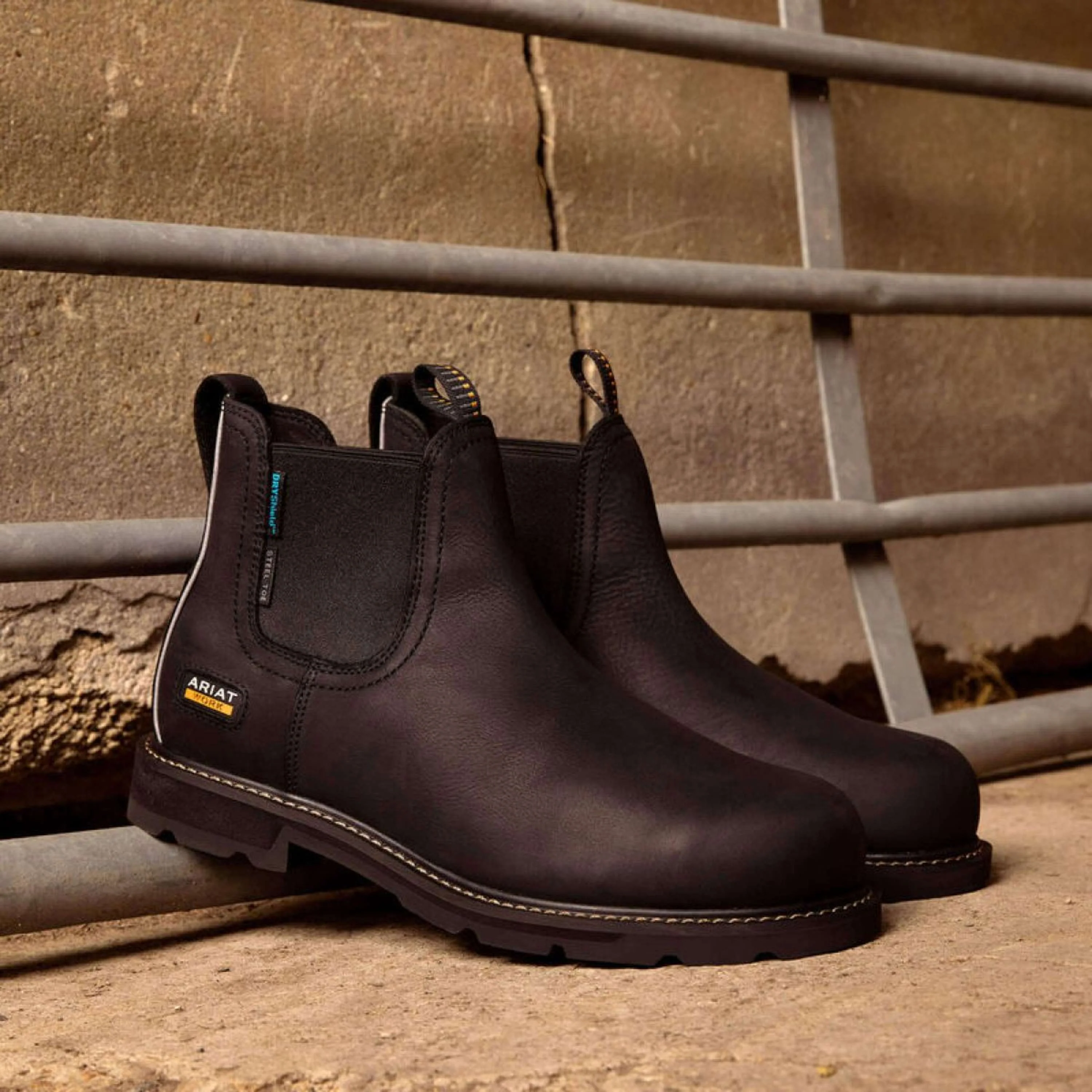 Ariat Stiefeletten Groundbreaker Chelsea Waterproof Steel Toe Herren Schwarz - Image 7