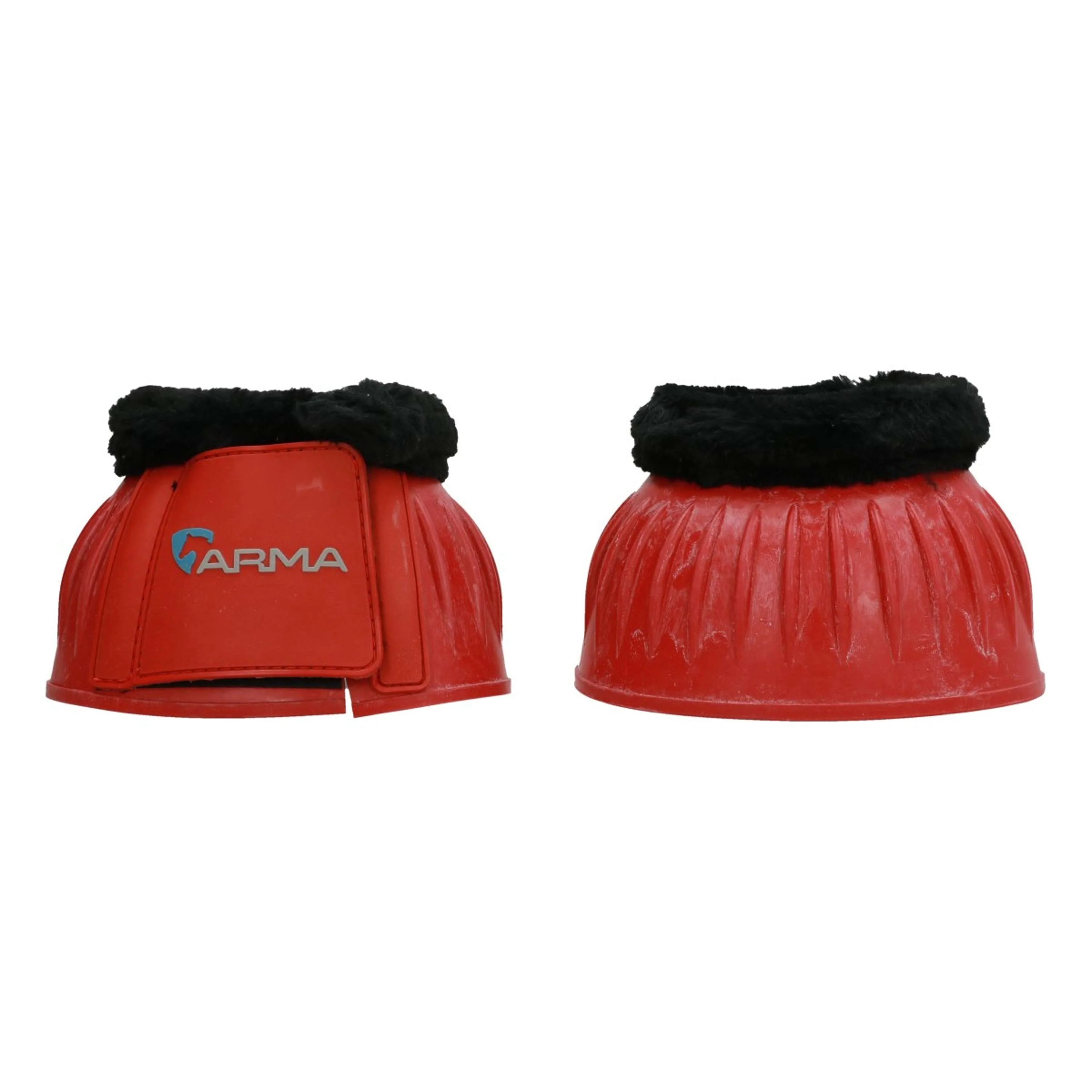 Arma by Shires Hufglocken Schwarzes Fleece Rot