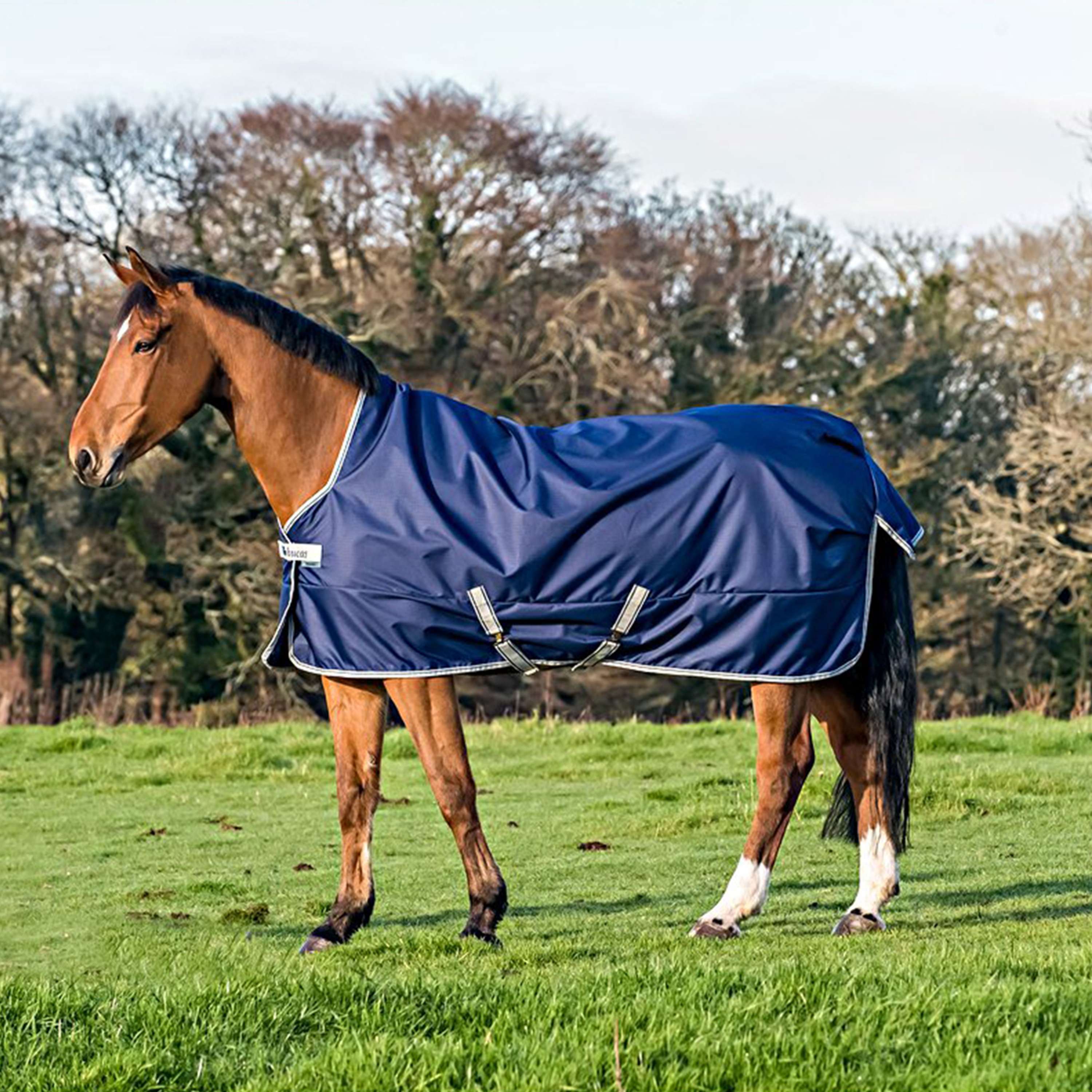 Bucas Freedom Turnout High Neck 150g Navy/Silber - Image 9