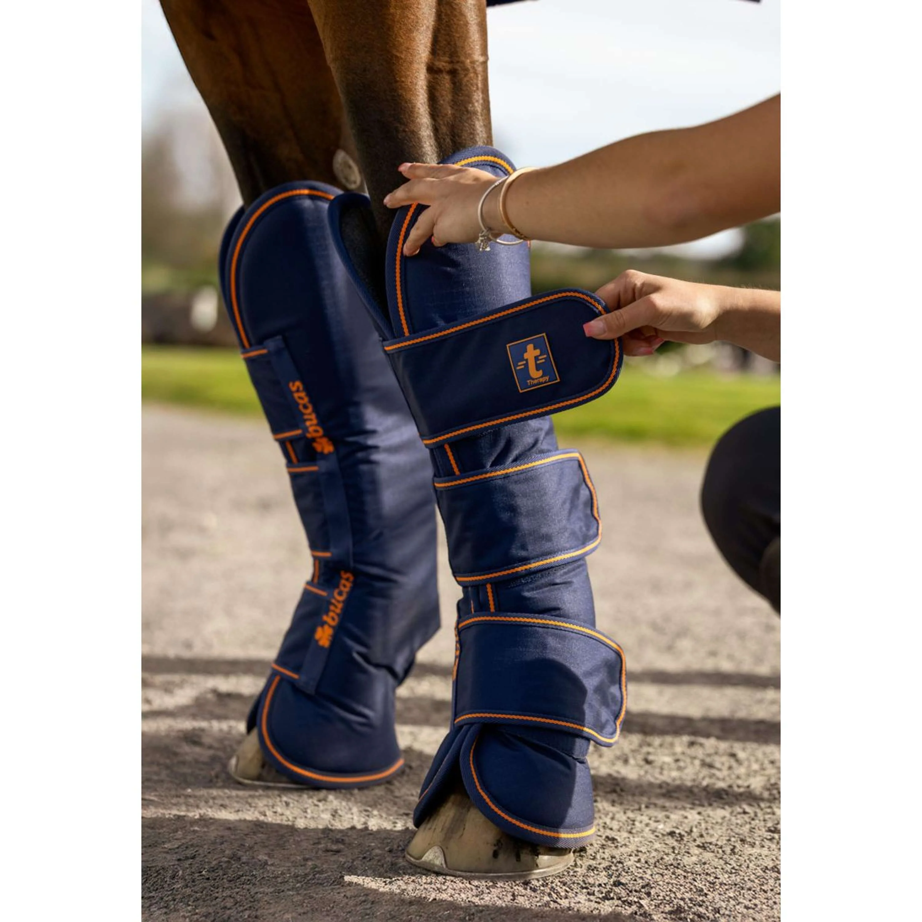 Bucas Transportgamaschen Therapy Navy Orange - Image 2