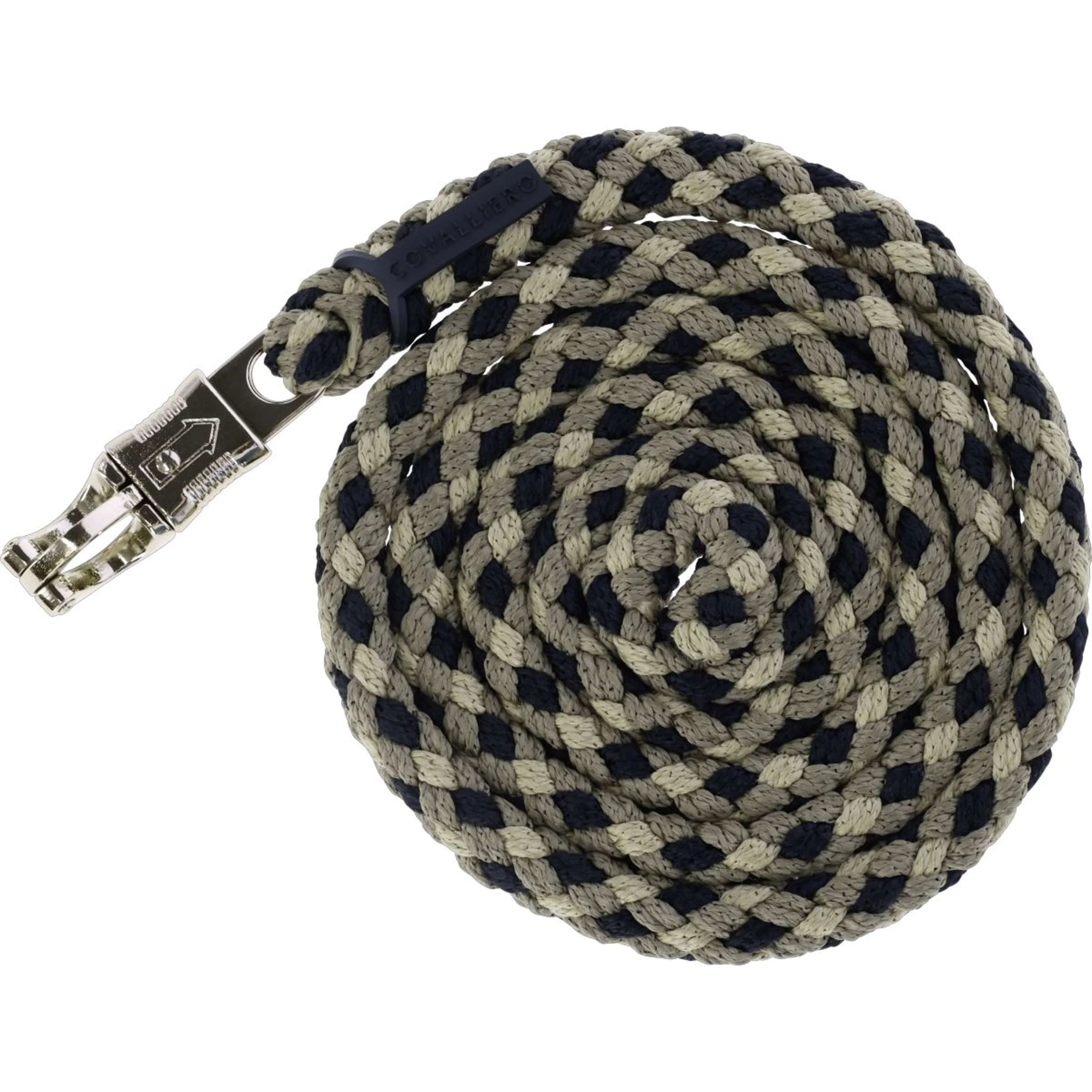Covalliero Führstrick SS26 mit Panikhaken Schwarz/Nuss
