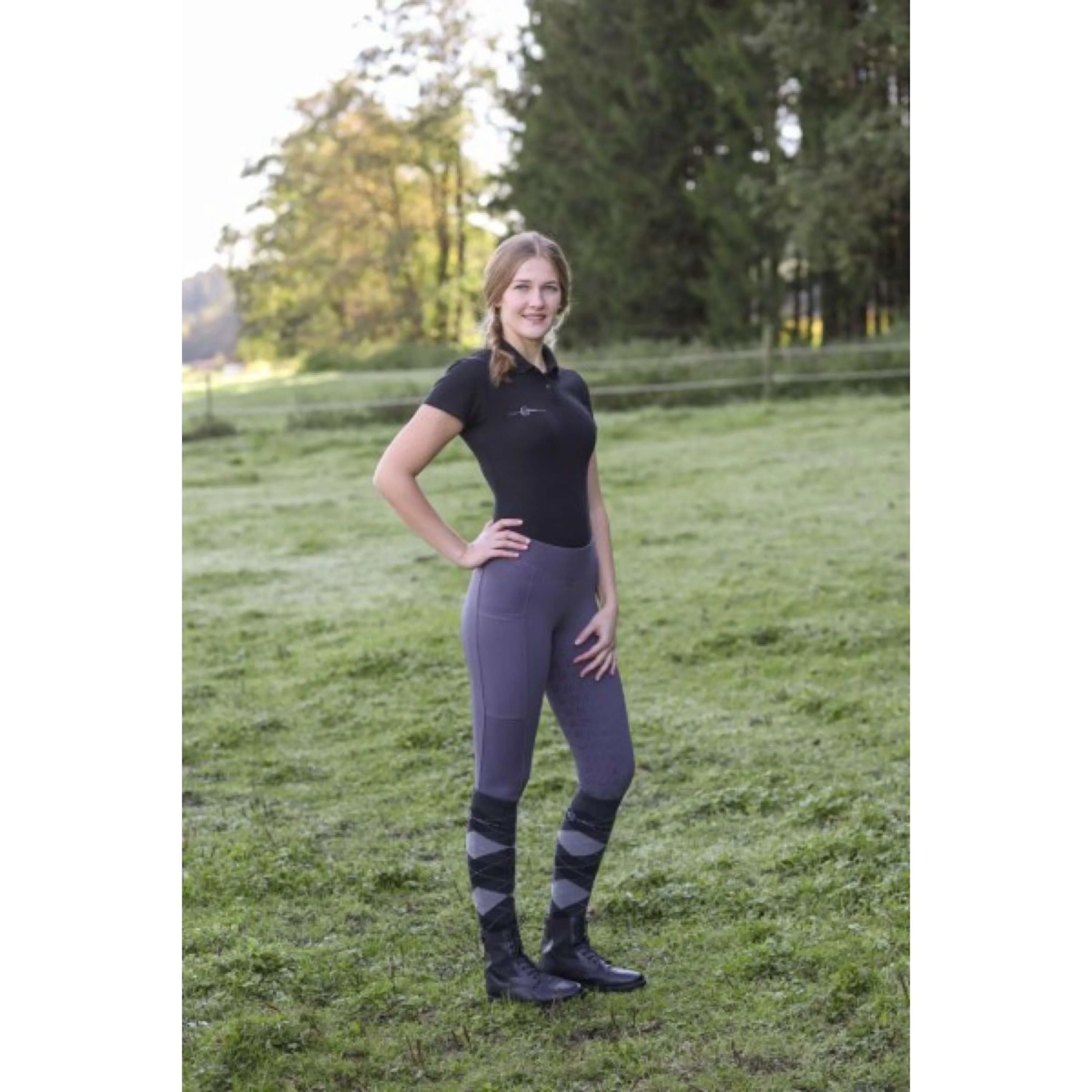 Covalliero Reitleggings ClassicStar Graphite - Image 9