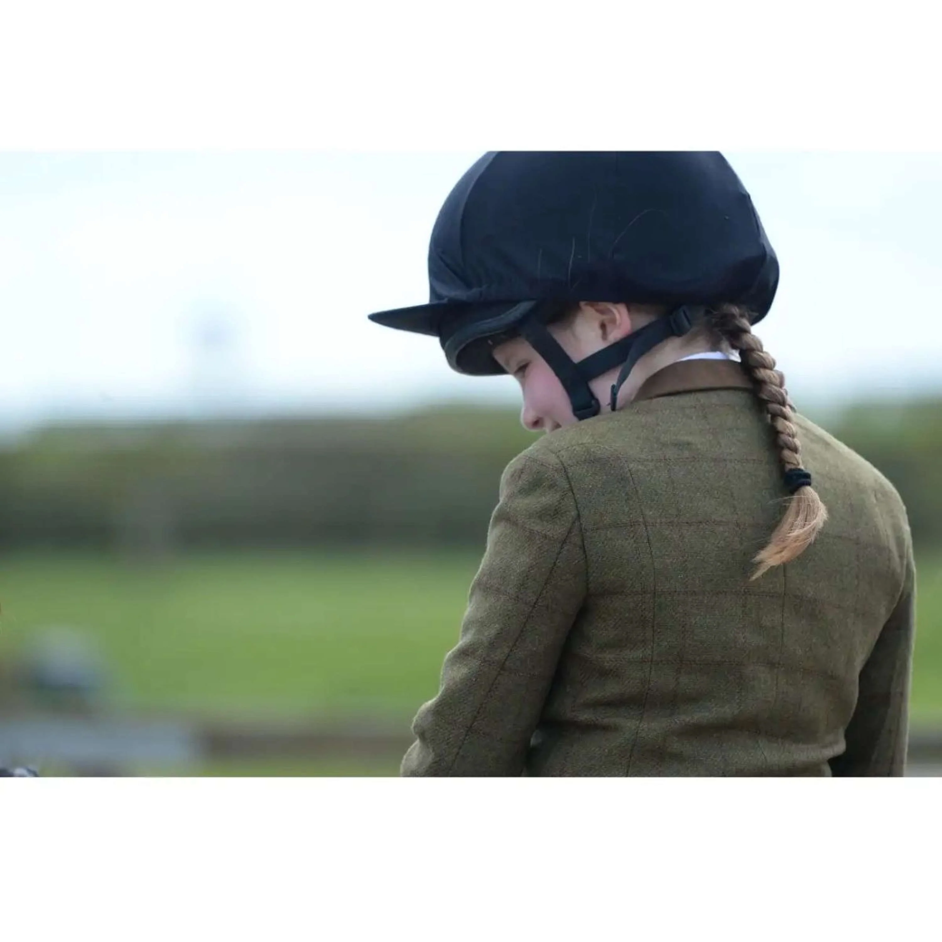 Dublin Turnierjacket Albany Tweed Suede Collar Tailored Kids Braun/Grün - Image 6