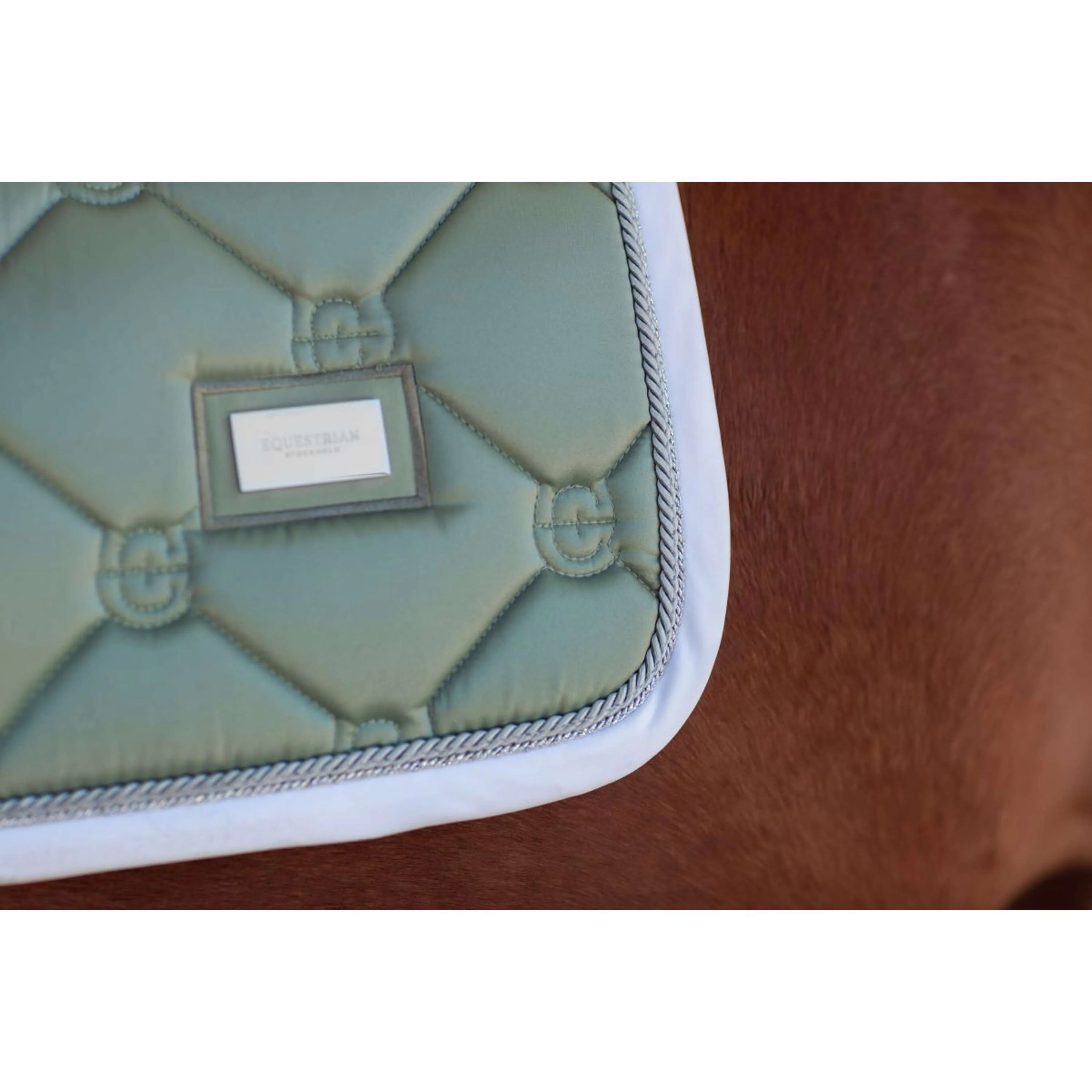 Equestrian Stockholm Schabracke Springen Pistachio White - Image 7