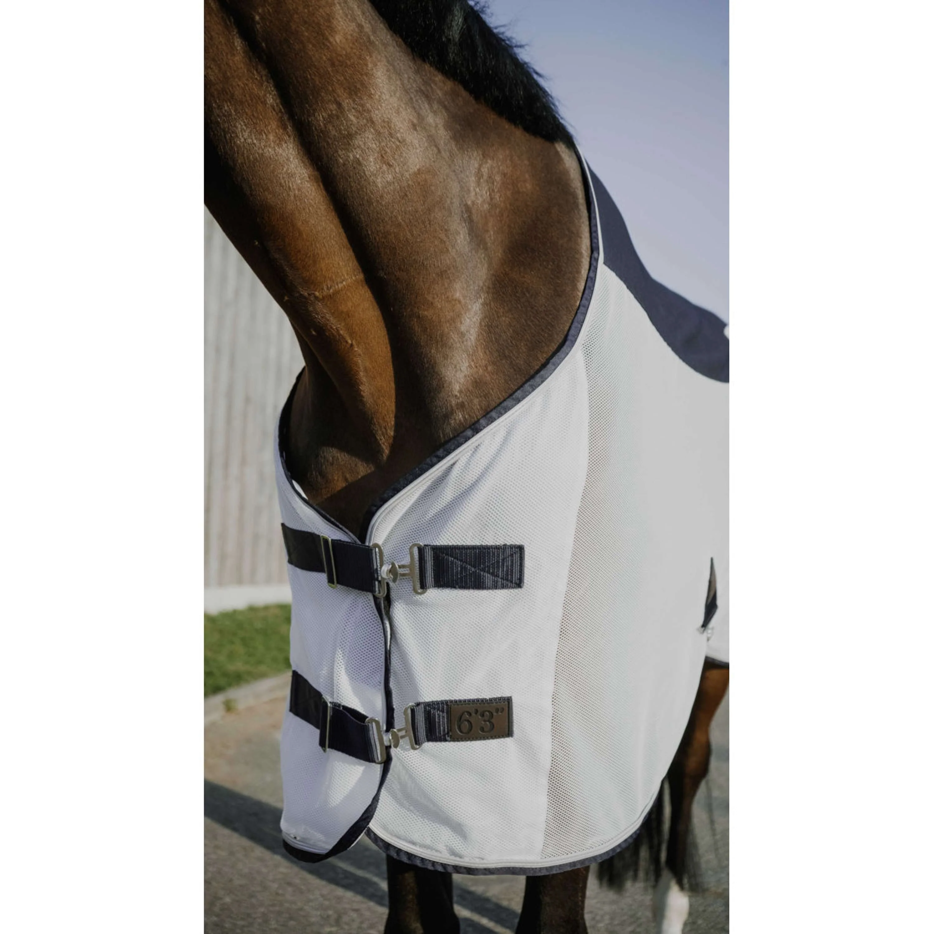 EQUITHÈME Fliegendecke Flycool Standard Navy/Weiß - Image 2