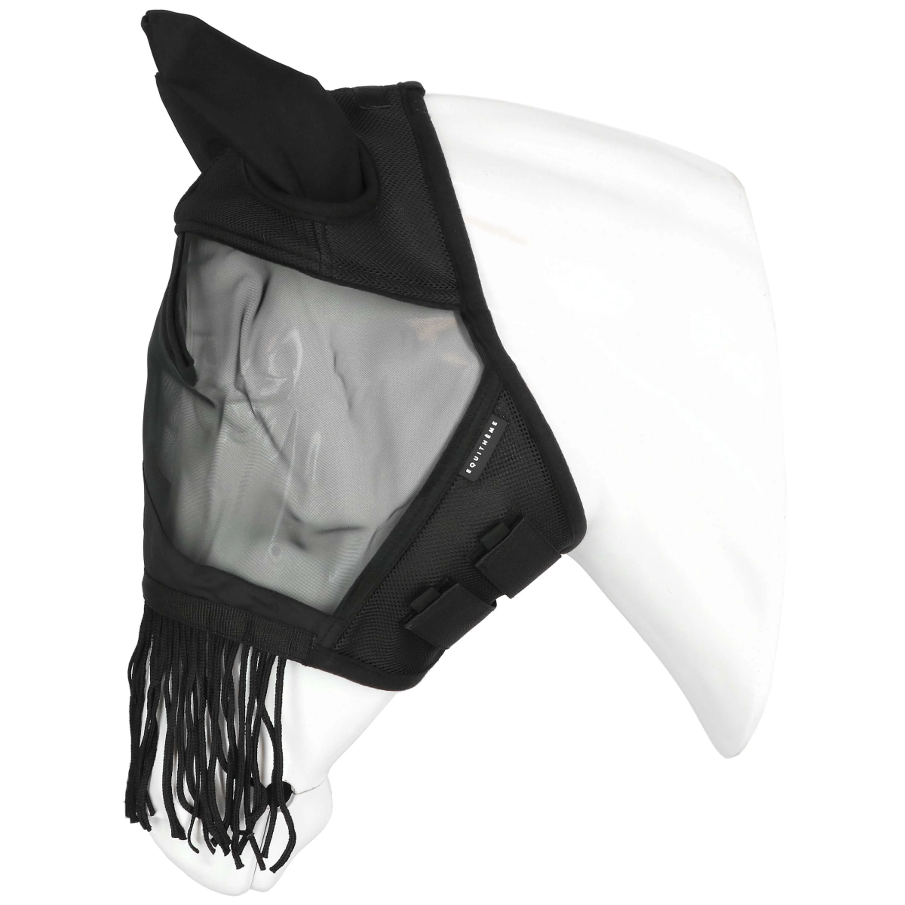 EQUITHÈME Fliegenmaske Franges mit UV-Schutz Schwarz - Image 4