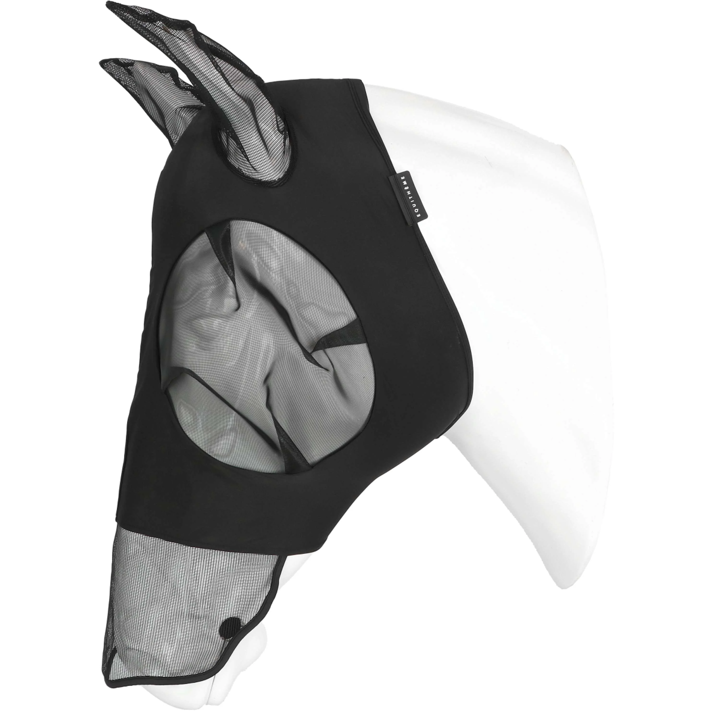 EQUITHÈME Fliegenmaske Lycra UV protection Mit Nüsternschutz Schwarz - Image 4