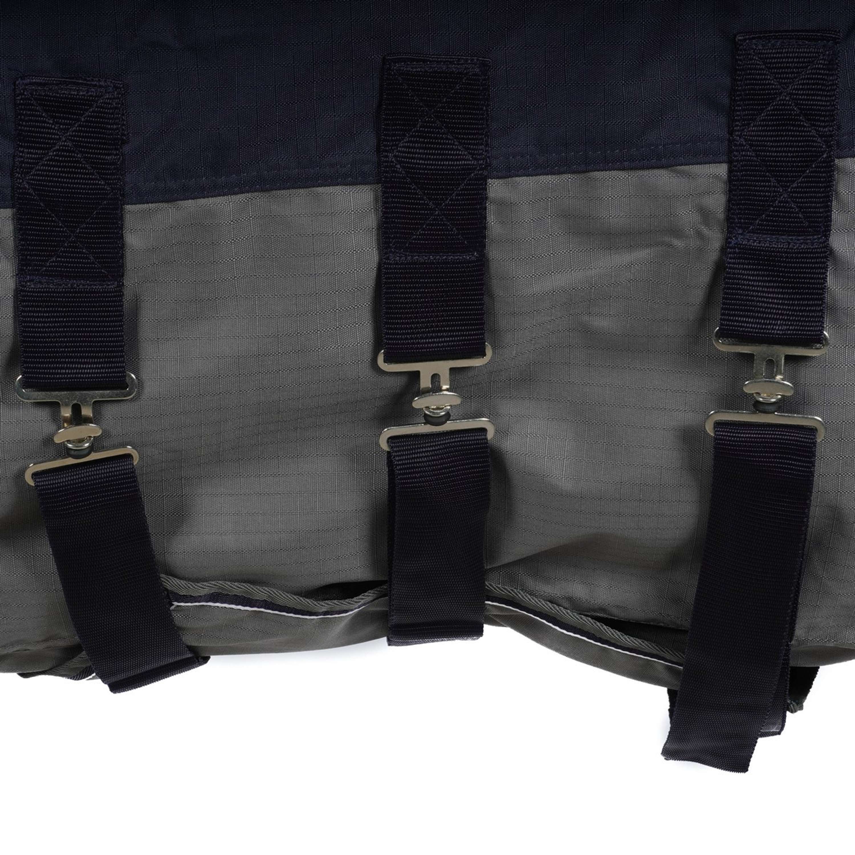 EQUITHÈME Tyrex mit Bauchlatz 600D 0g Navy/Grau Dots - Image 5