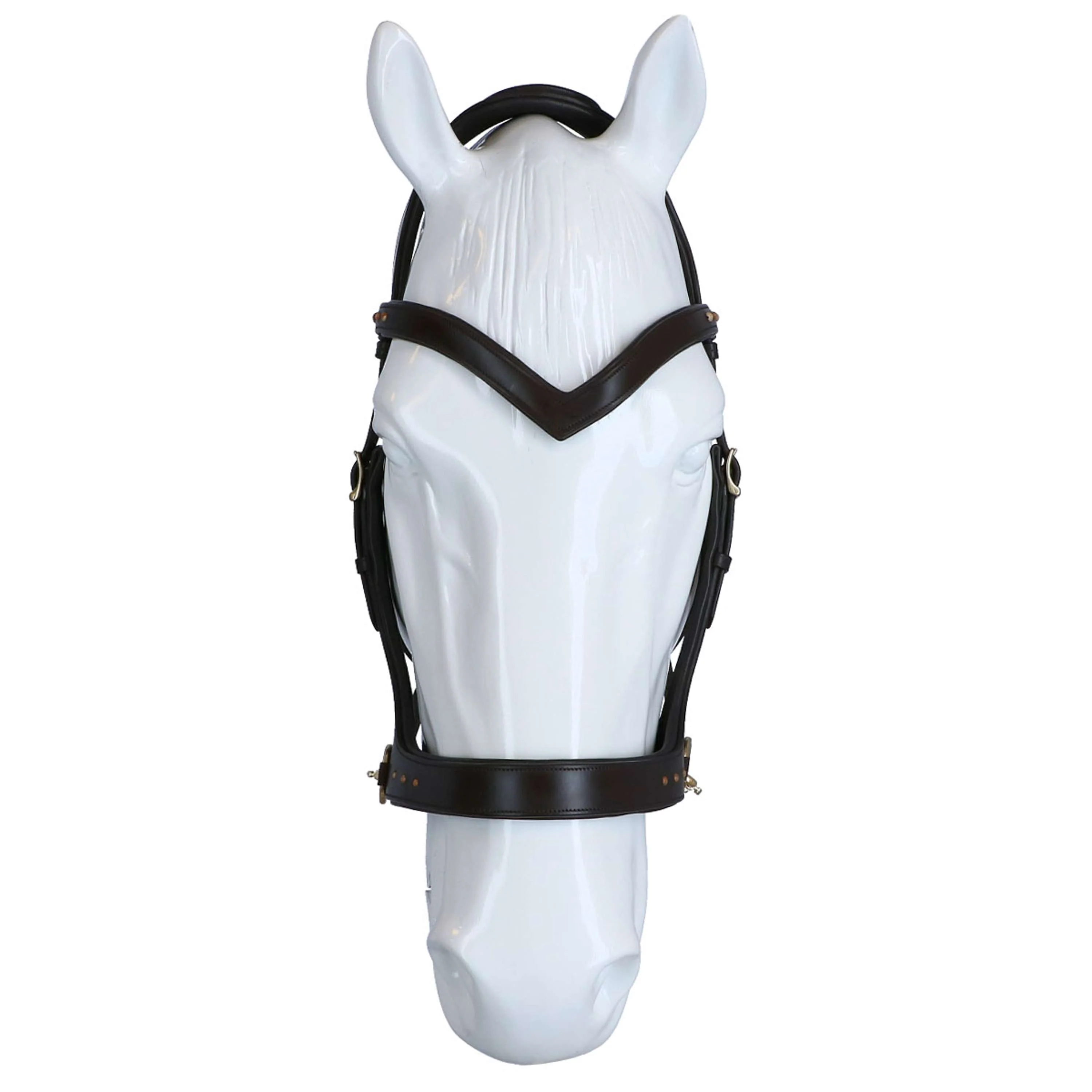 F.R.A. Zaum Glory Side-Pull-Leder mit Perlen Braun - Image 3