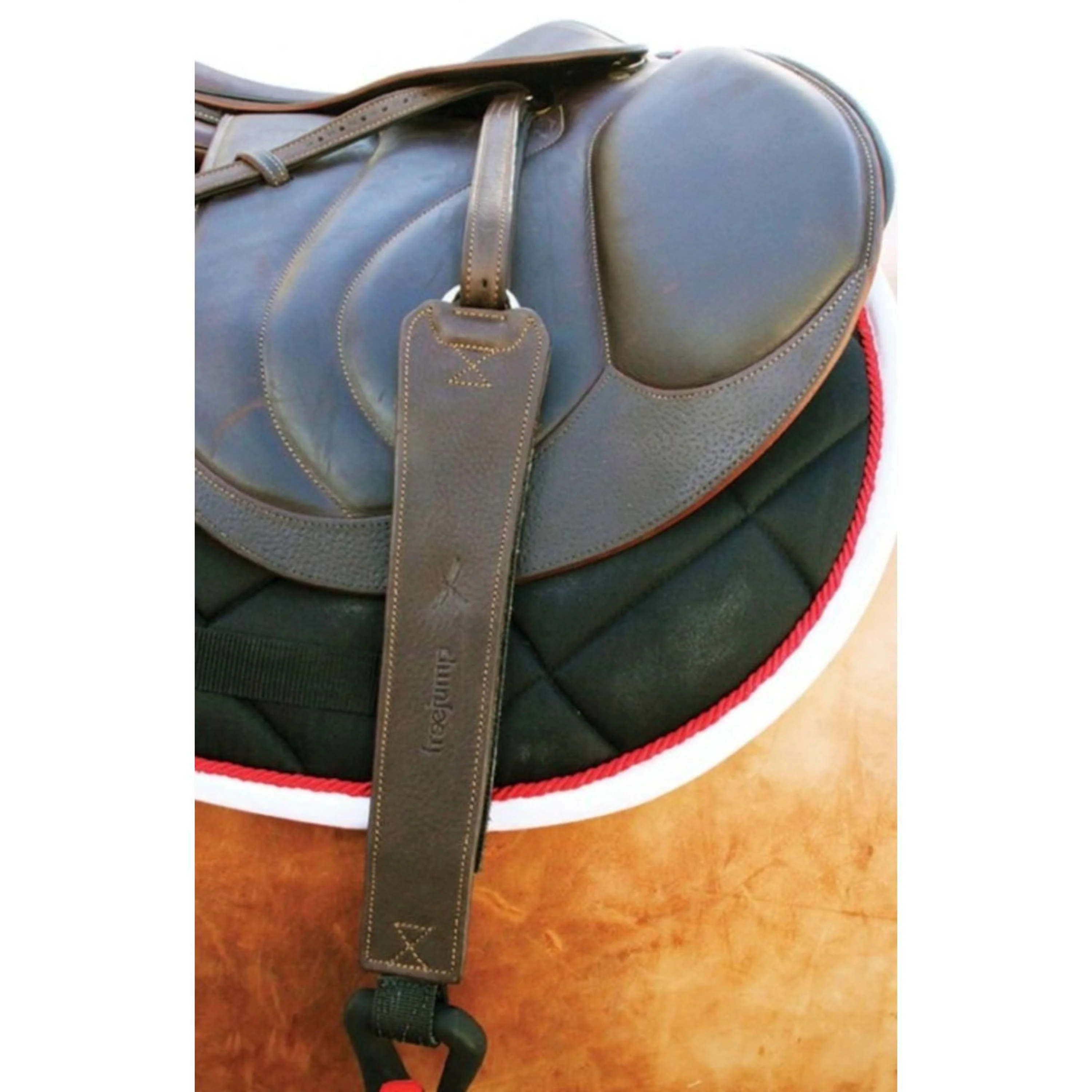 Freejump Steigbügelriemen Progrip Leder Braun - Image 3