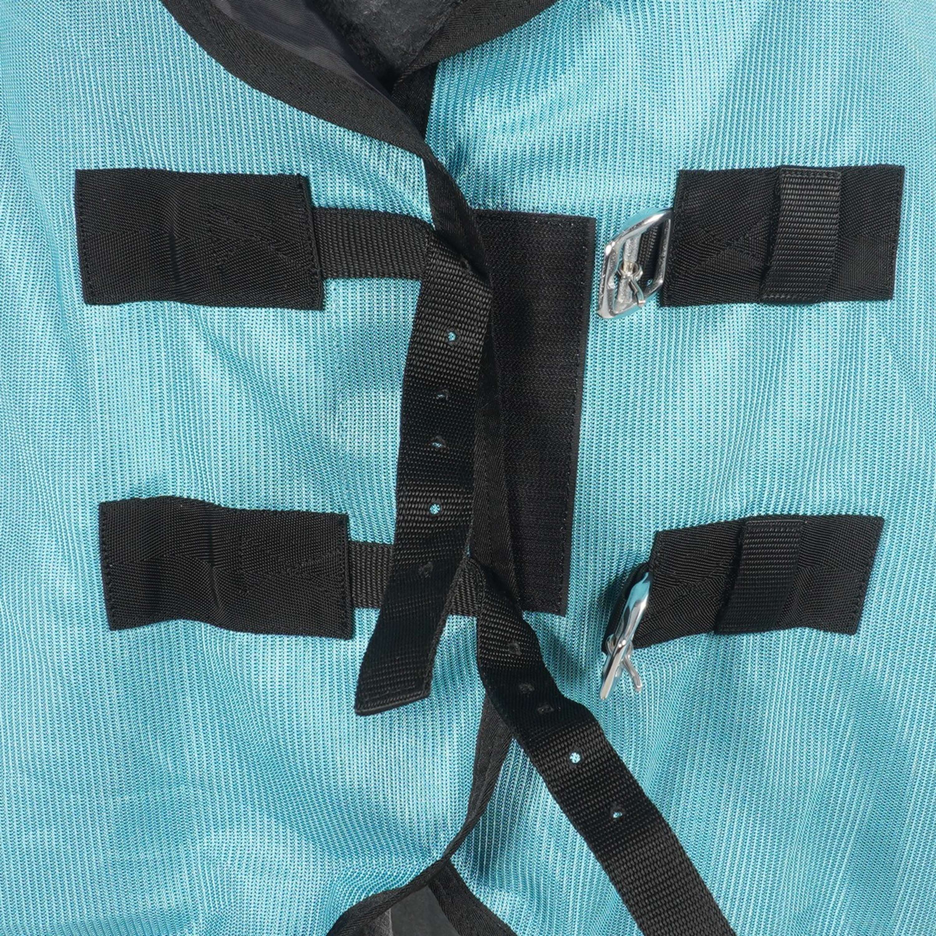 HKM Fliegendecke Aqua mit Halsteil Aqua - Image 3