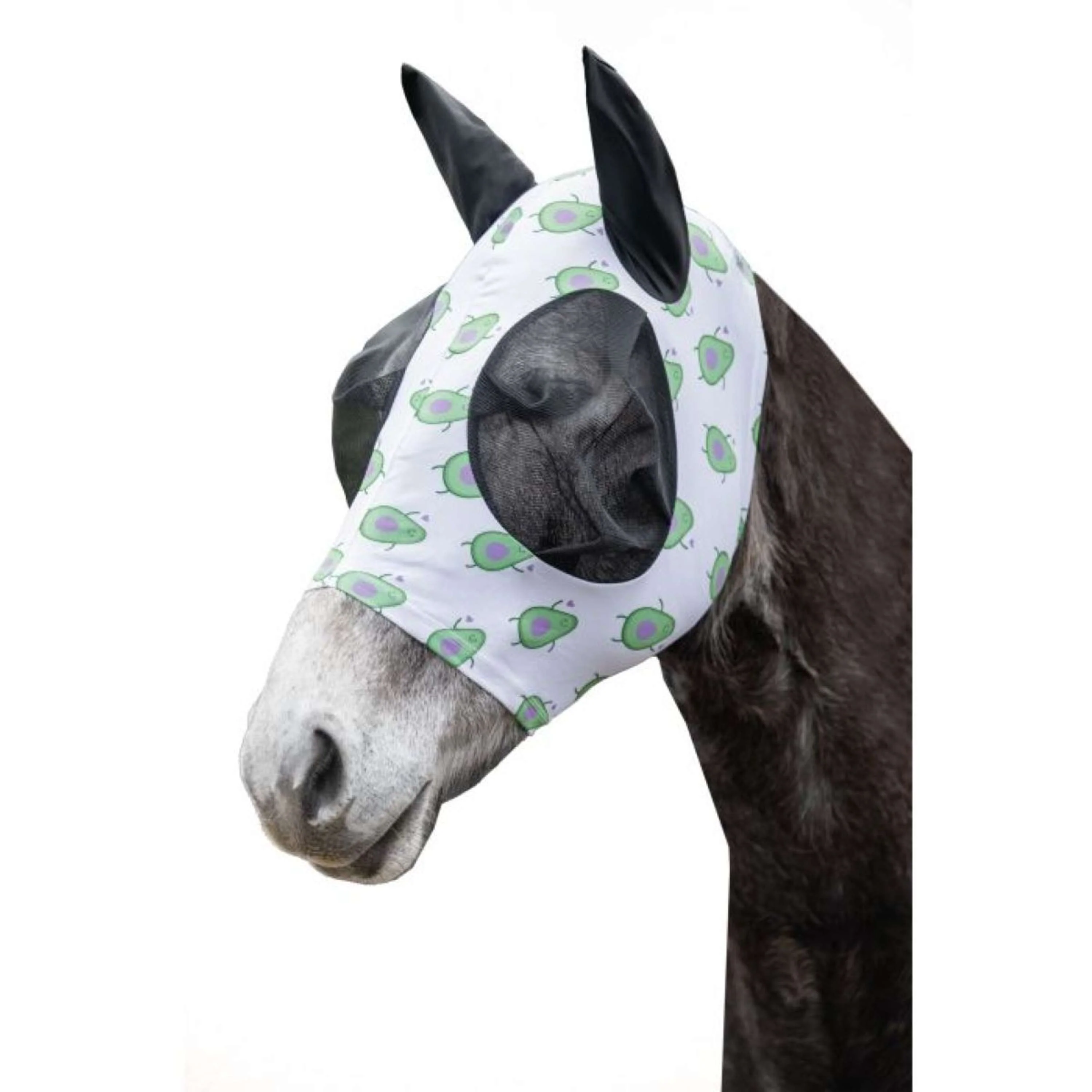 HKM Fliegenmaske Avocado Weiß/Lila - Image 2
