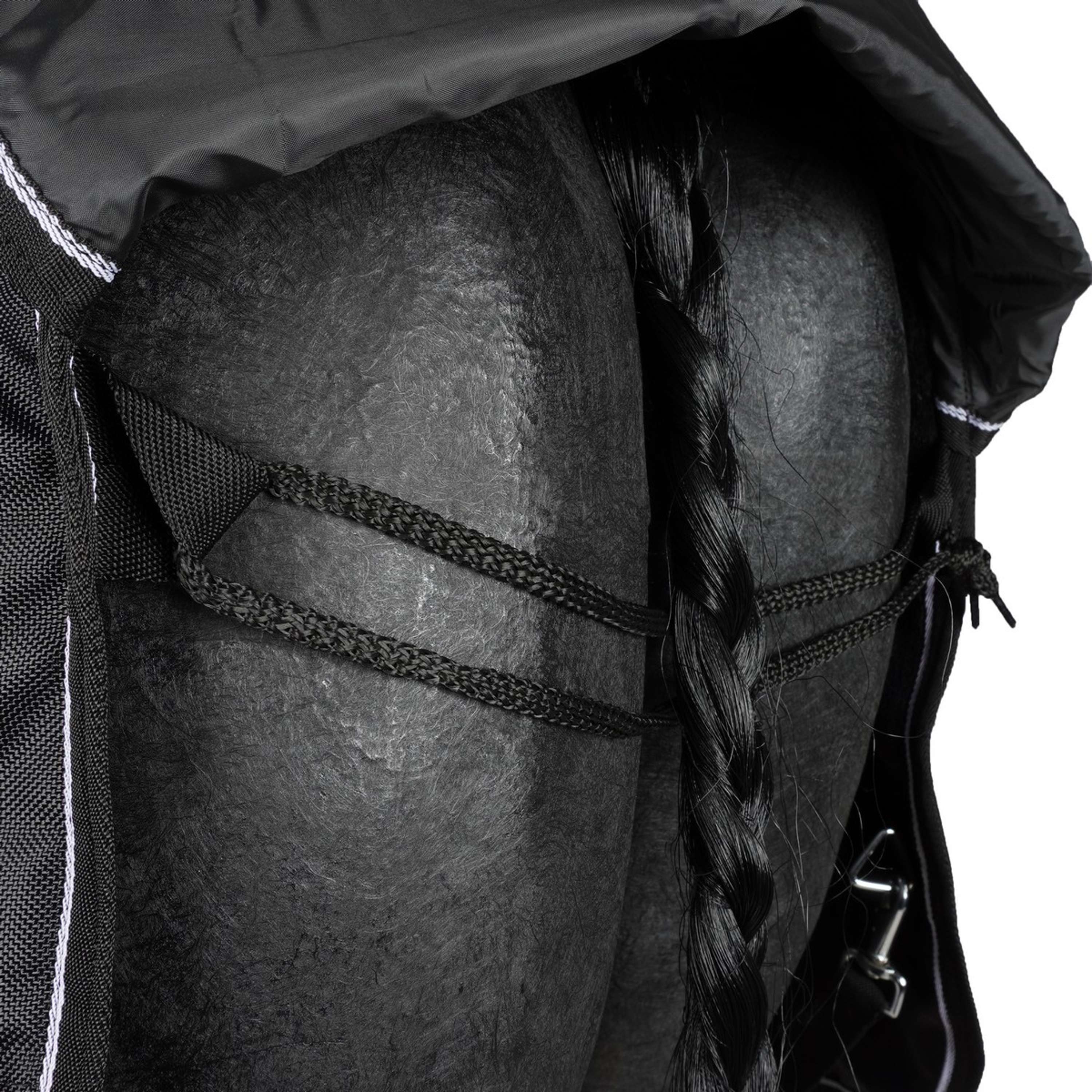 HKM Outdoordecke Premium 1680D 100g mit Teddy Fütterung Schwarz - Image 7