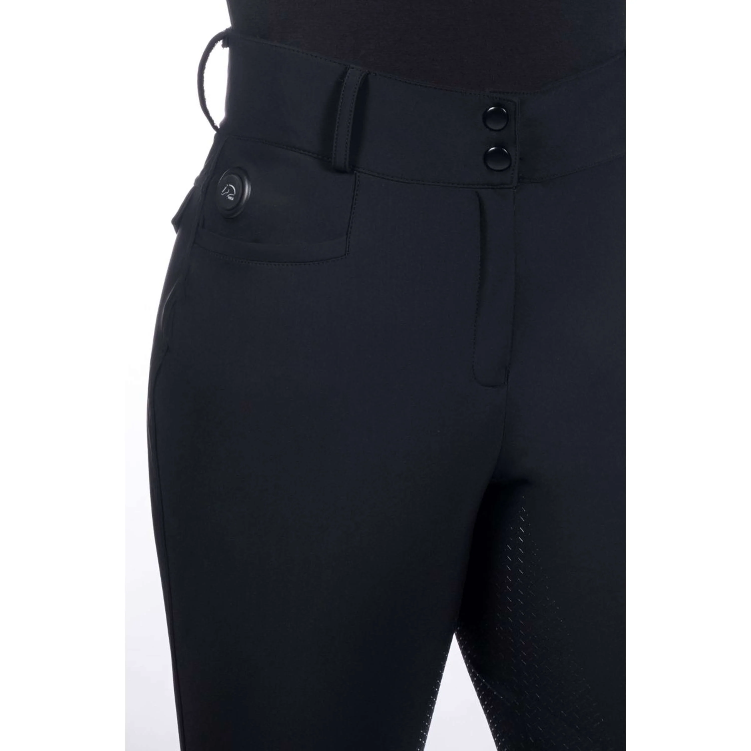 HKM Reithose Keep Warm Full Grip Schwarz - Image 4