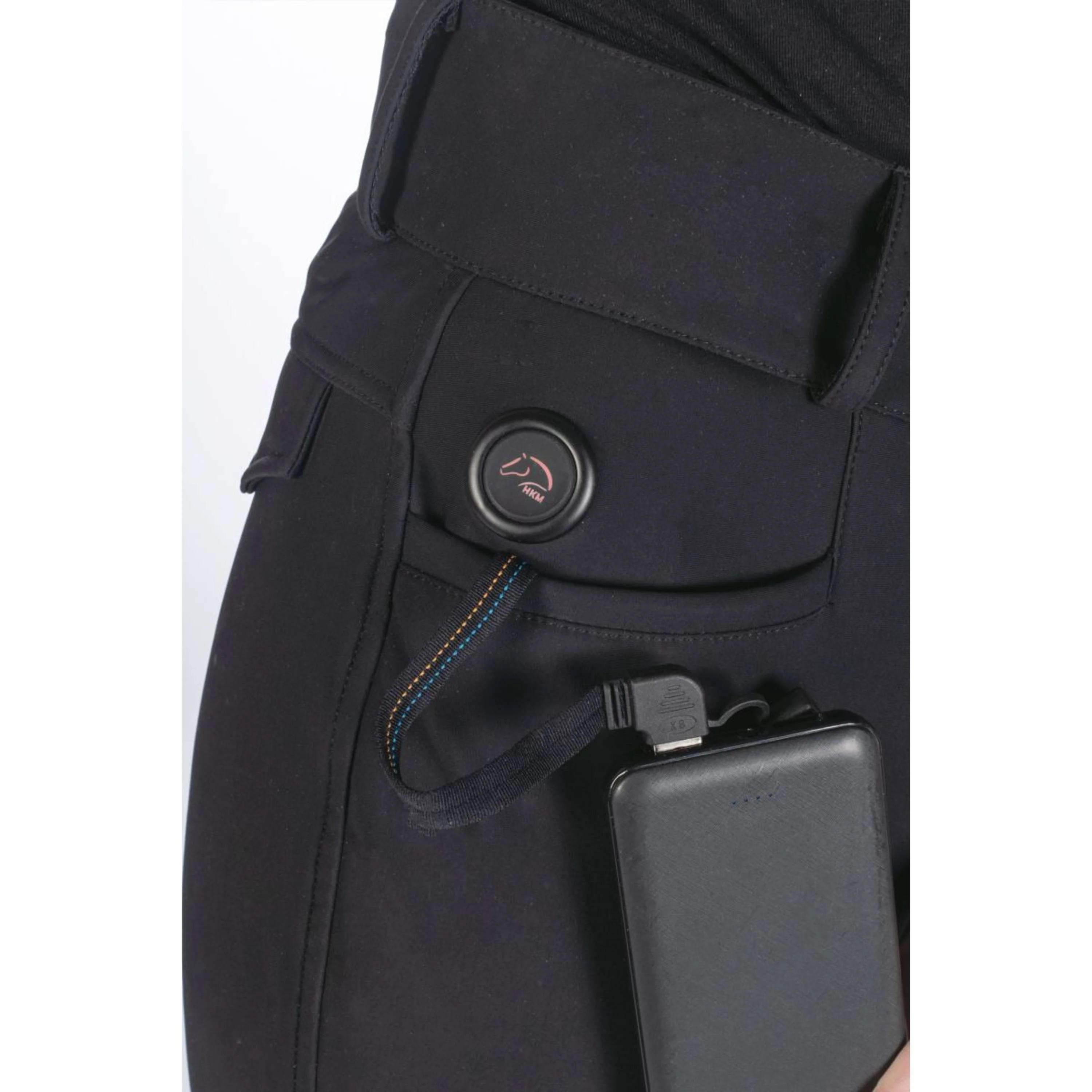 HKM Reithose Keep Warm Full Grip Schwarz - Image 5