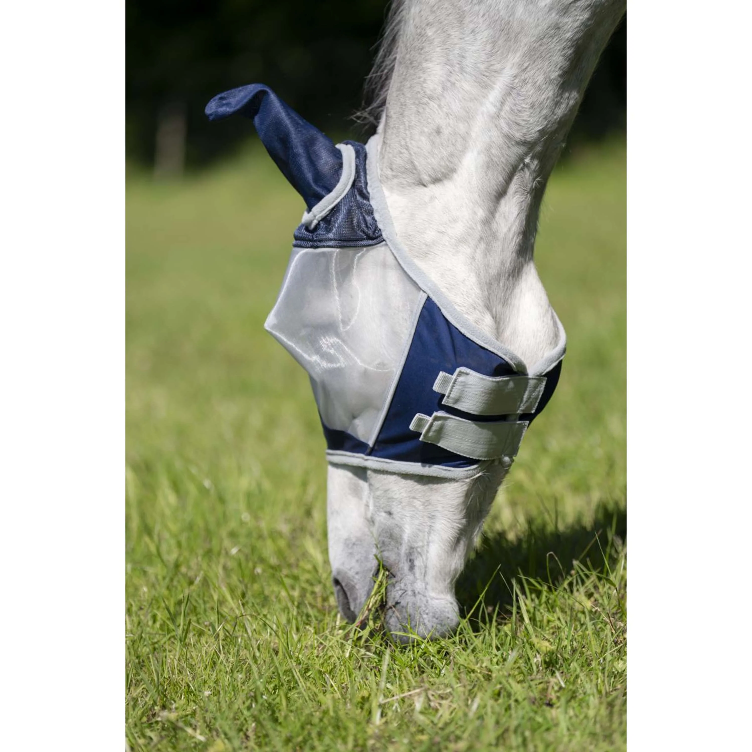 Horseware Fly Mask Shield Navy/Silber - Image 4