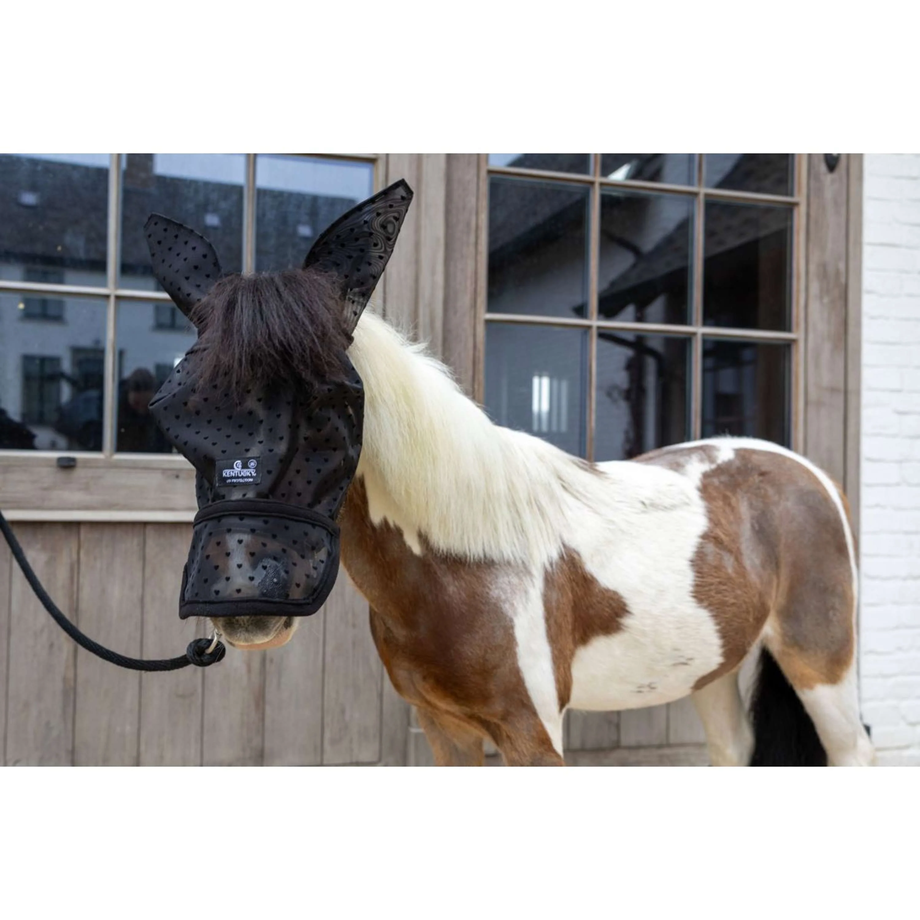 Kentucky Fliegenmaske Heart mit Ohren und Nase Schwarz - Image 8