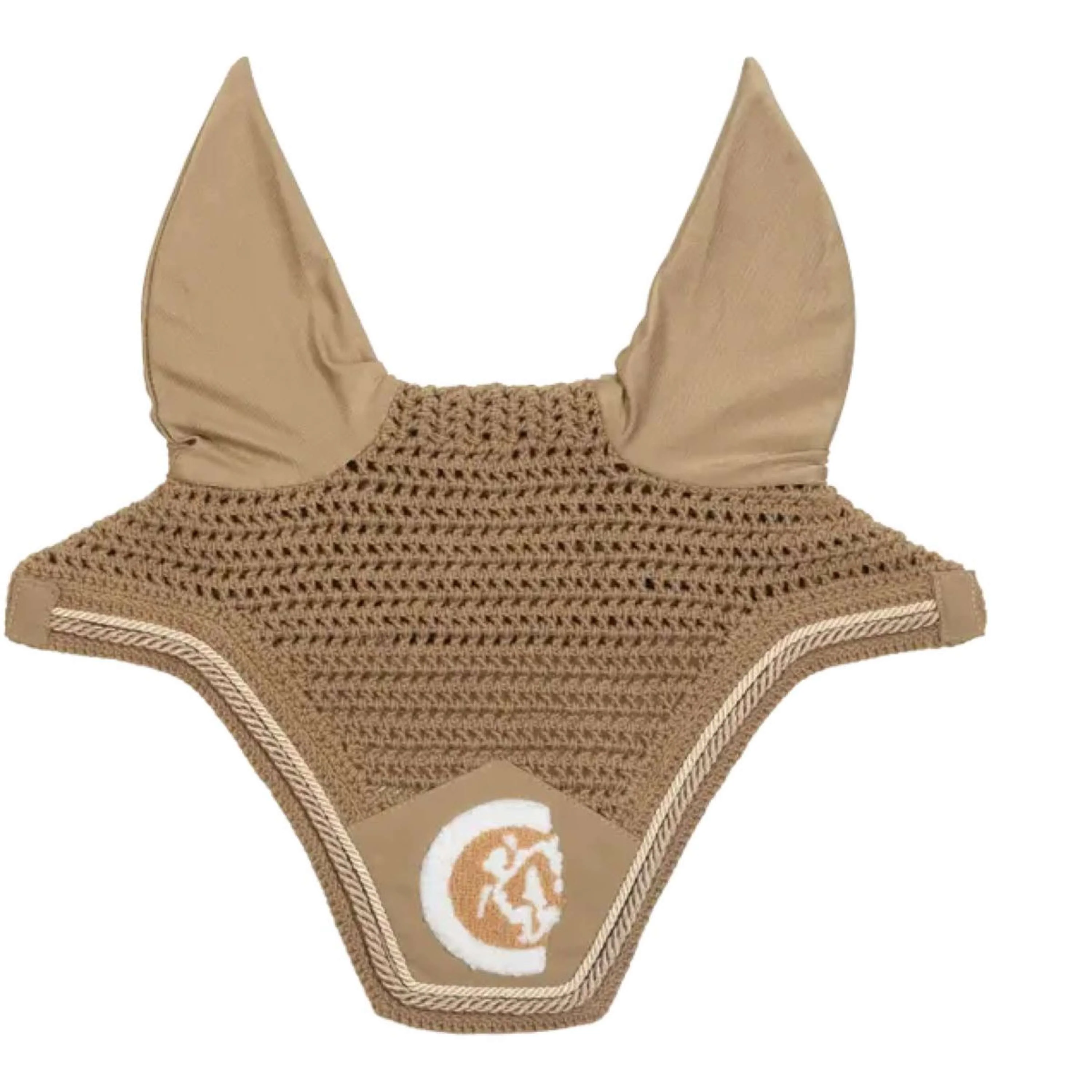 Kentucky Horsewear Fliegenhaube Wellington 3D Logo Beige - Image 2