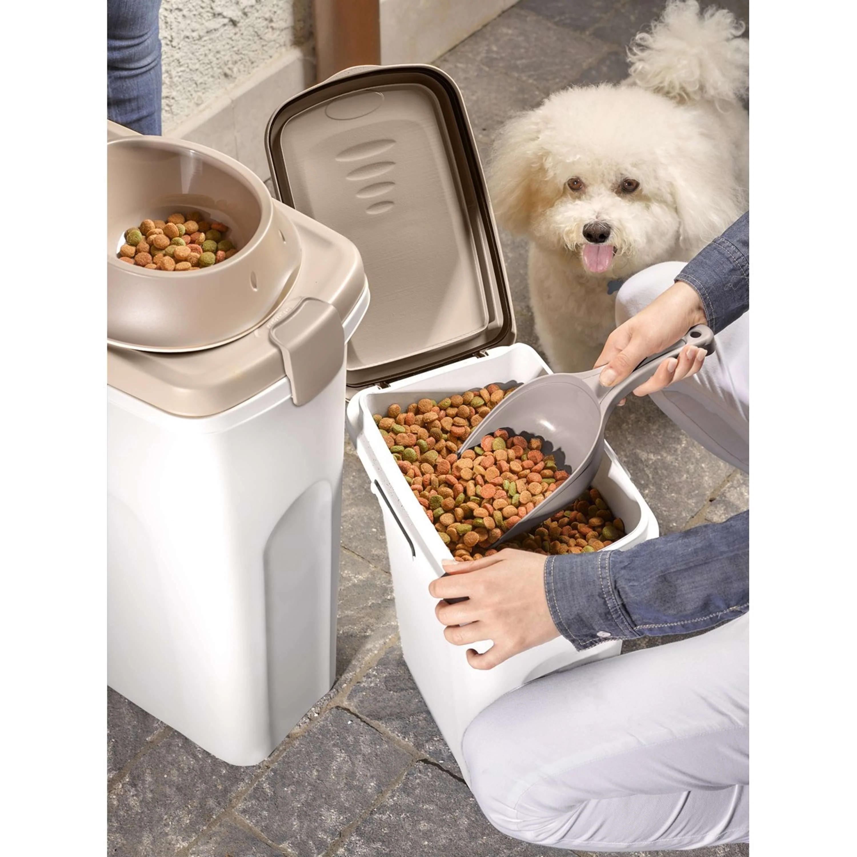 Kerbl Container Petfood Weiß/Braun - Image 4