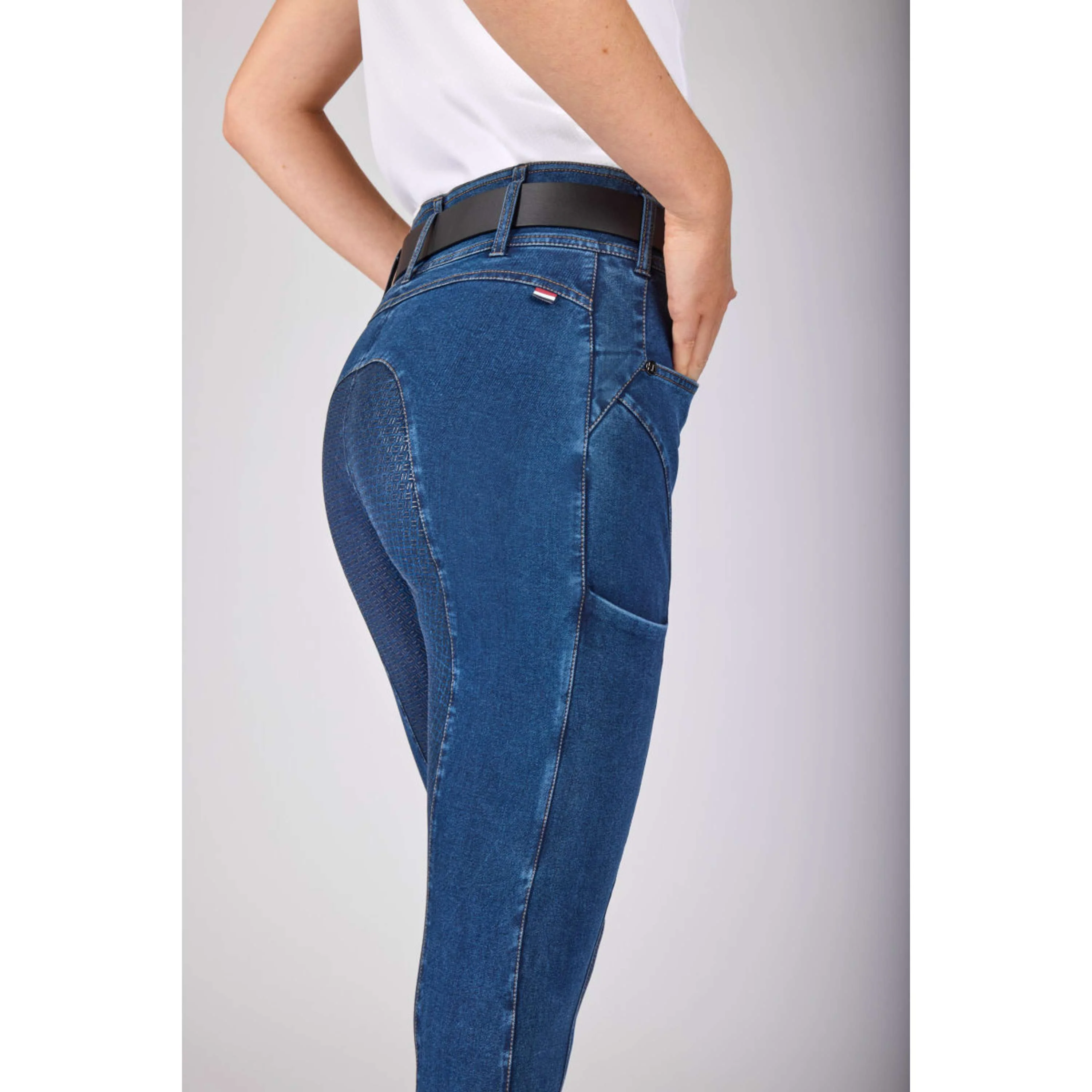 Kingsland Reithose KLKayce Denim Full Grip Navy - Image 7