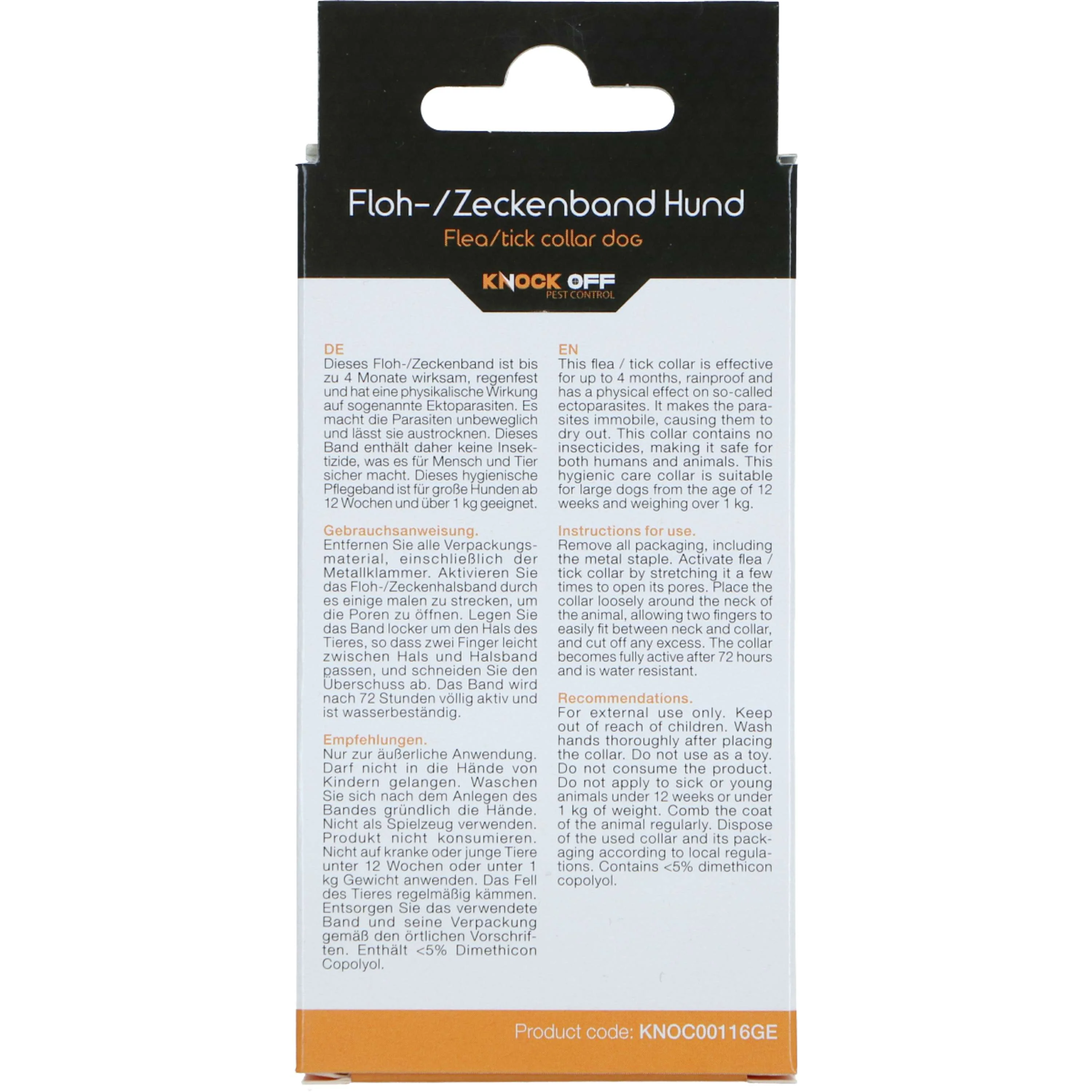 Knock Off Zecken & Flohhalsband Hund DE/EN - Image 2