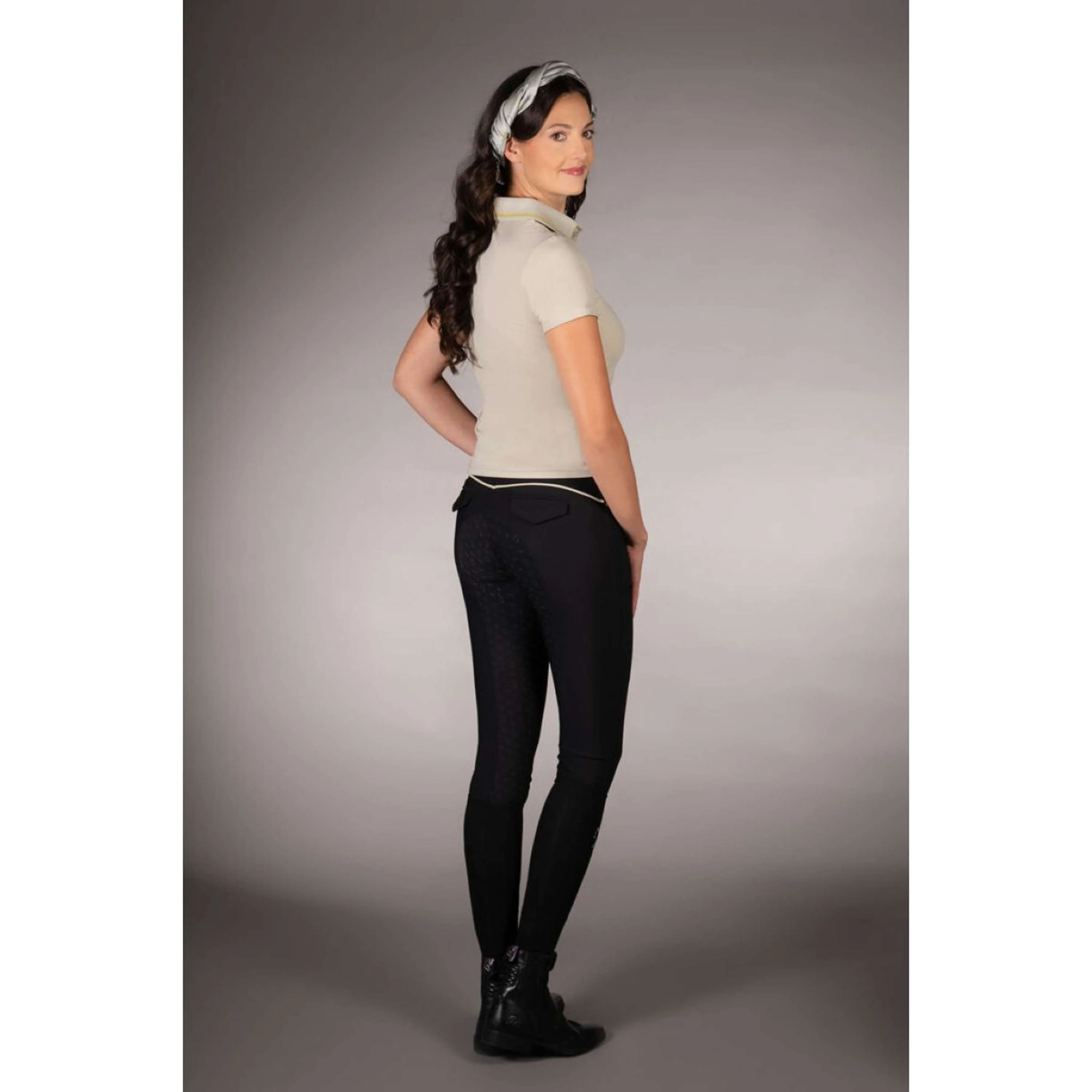 Lauria Garrelli Poloshirt Limone Grau/Beige - Image 5