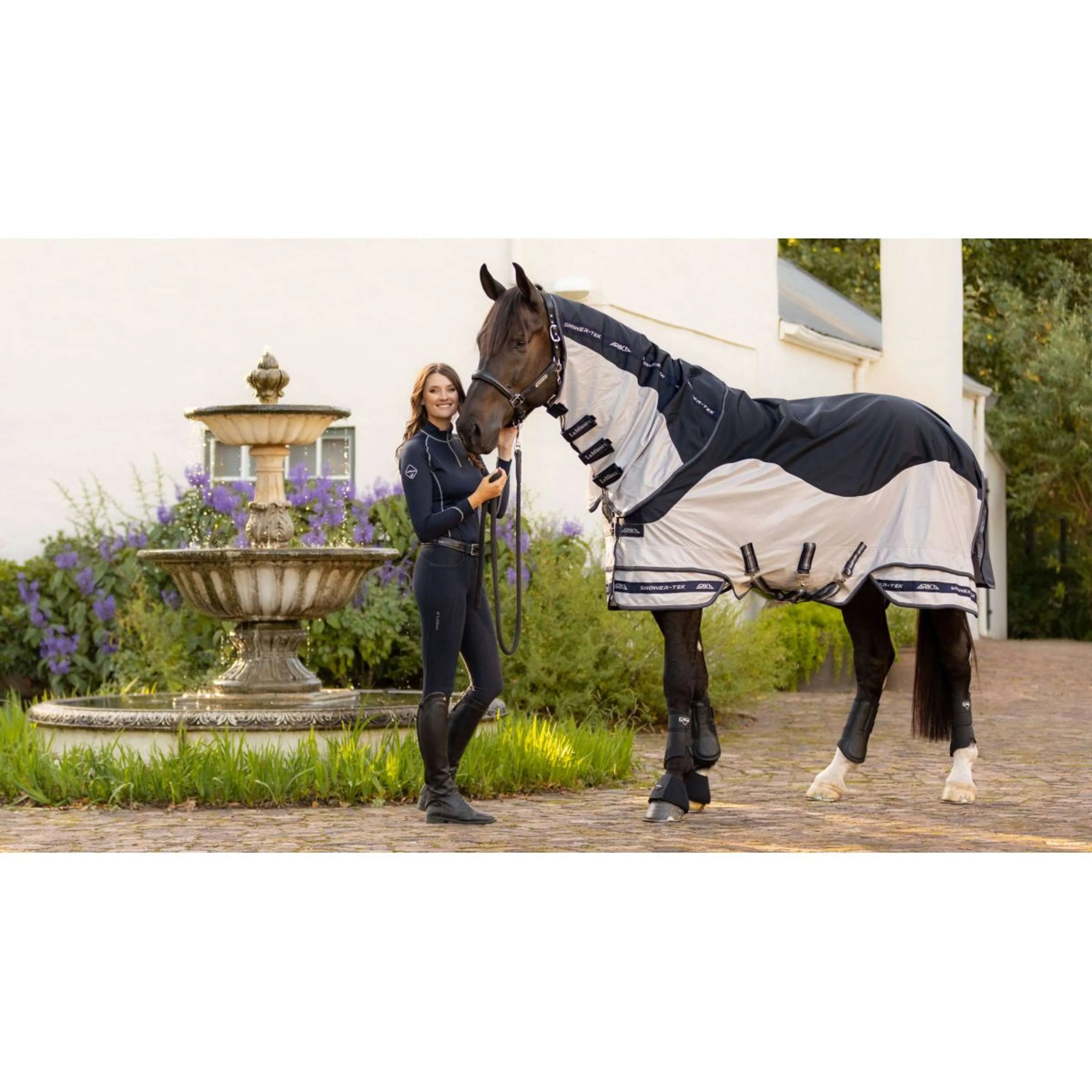 LeMieux Fliegendecke Arika Shower-Tek Grau - Image 3