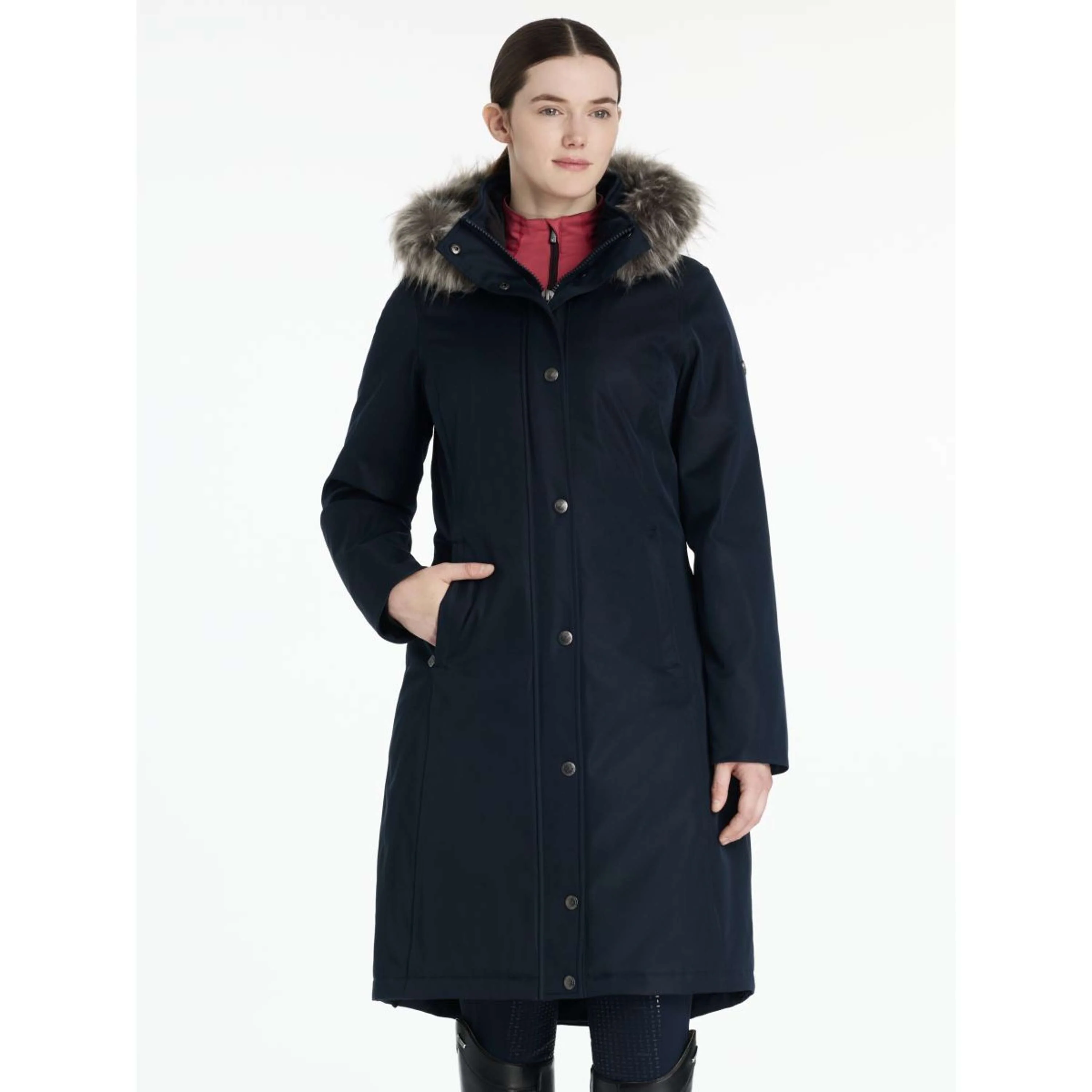 LeMieux Jacke Anya Waterproof Lang Navy - Image 2