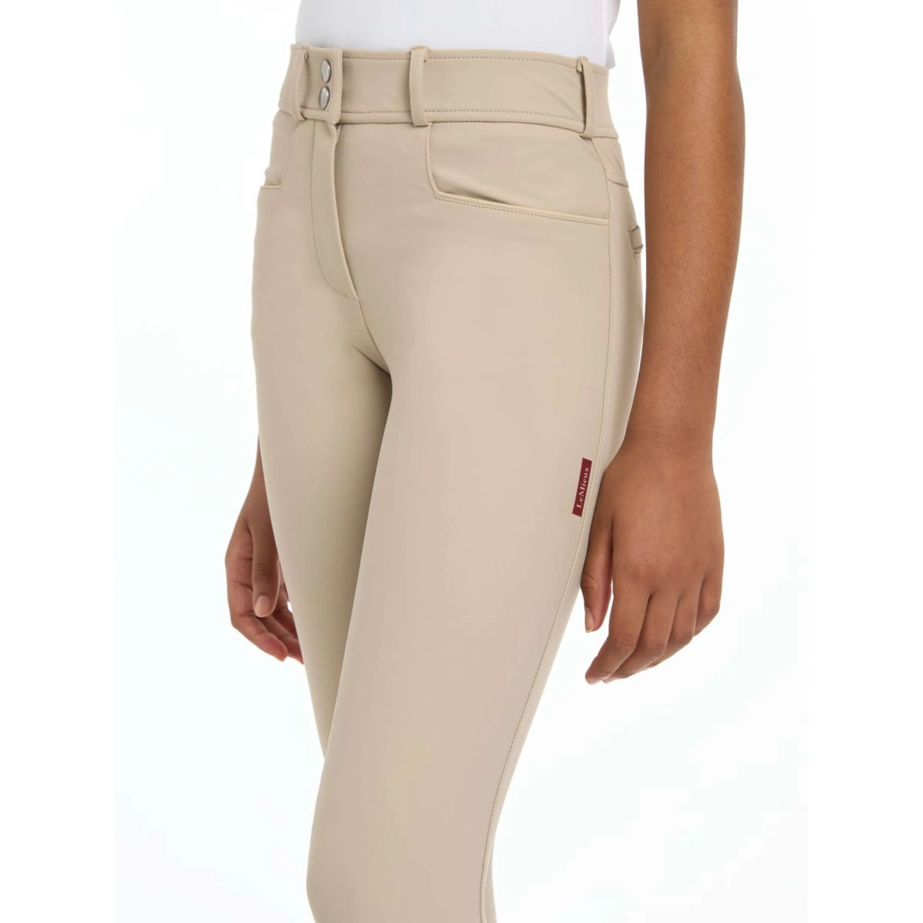 LeMieux Reithose Izzy Kids Full Grip Almond - Image 2
