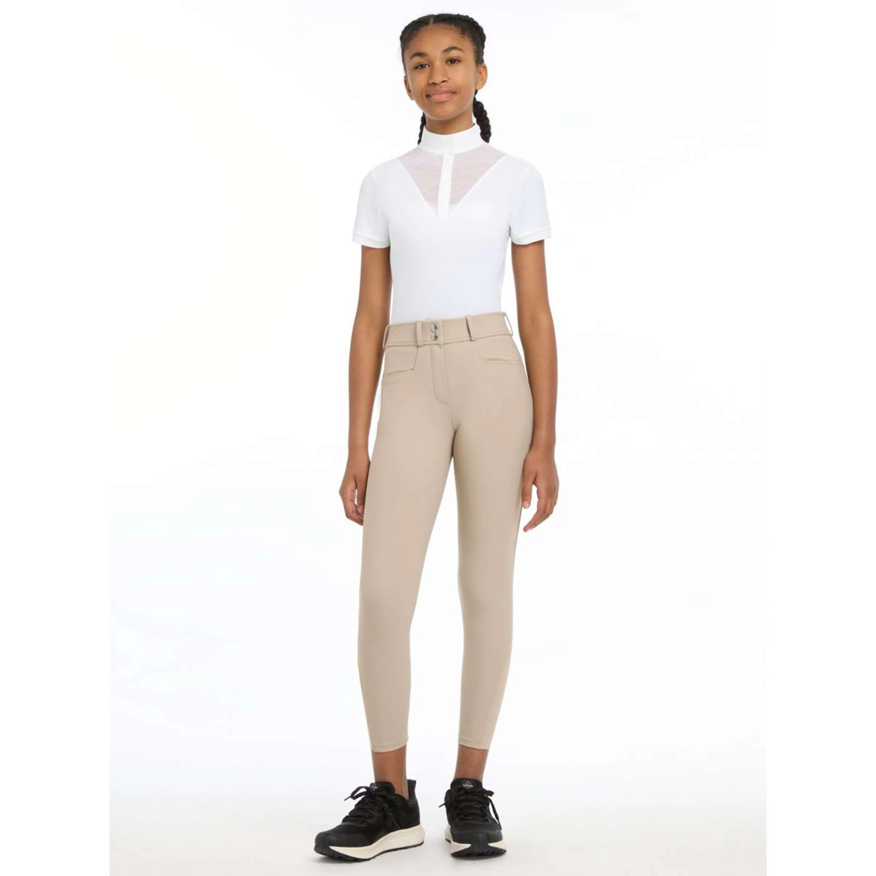 LeMieux Reithose Izzy Kids Full Grip Almond - Image 4