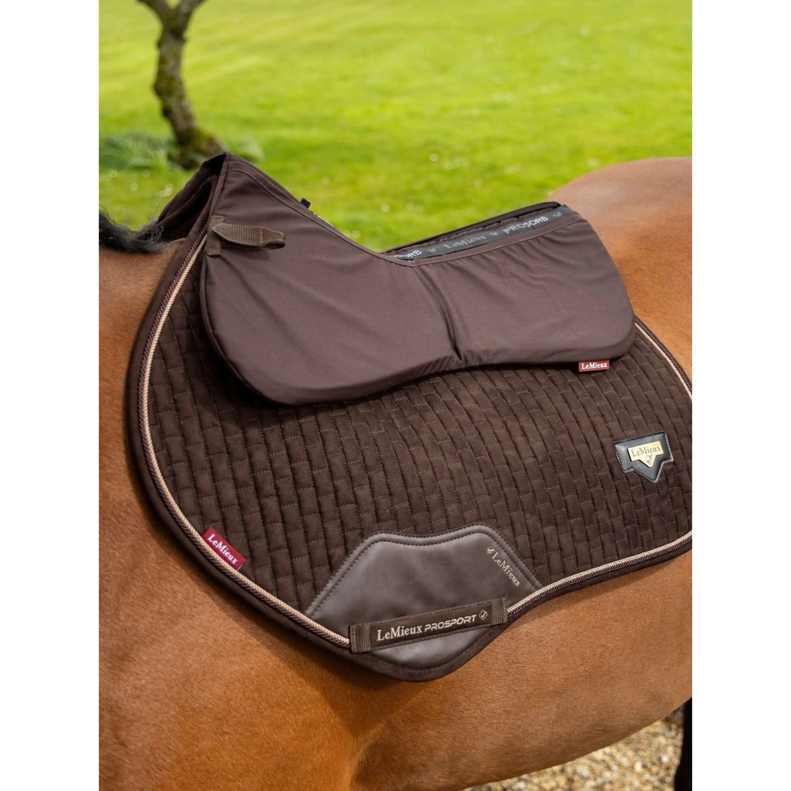 LeMieux Sattelunterleger Pro-Sorb Plain Braun - Image 2