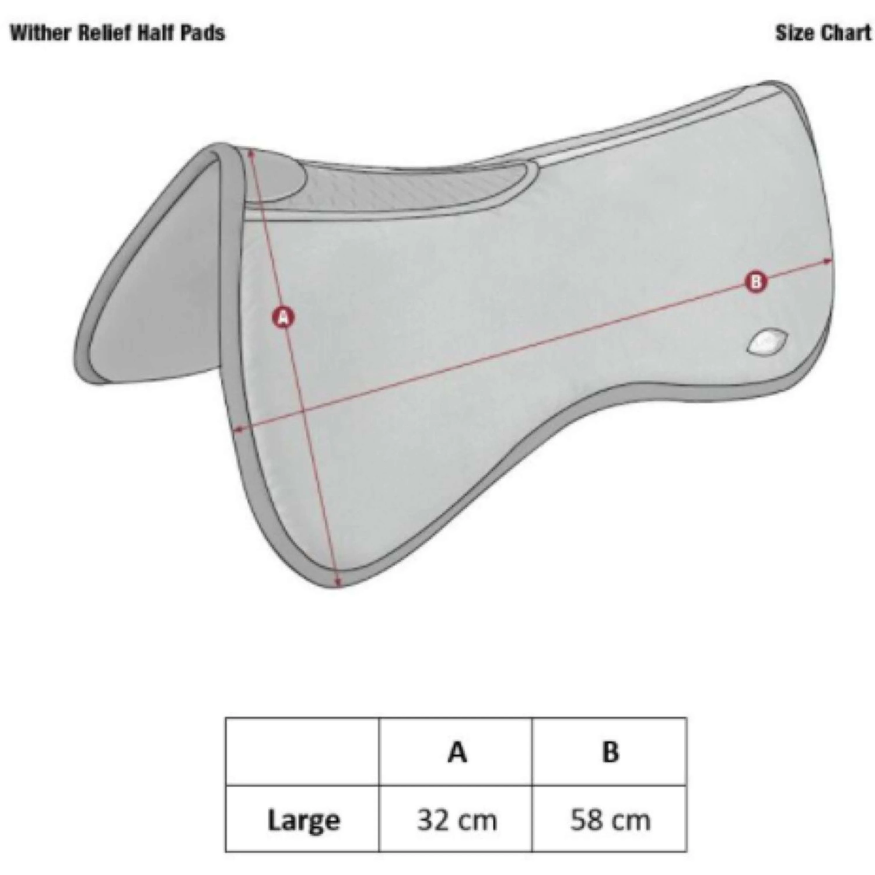 LeMieux Sattelunterleger Wither Relief Memory Foam Half Navy - Image 2