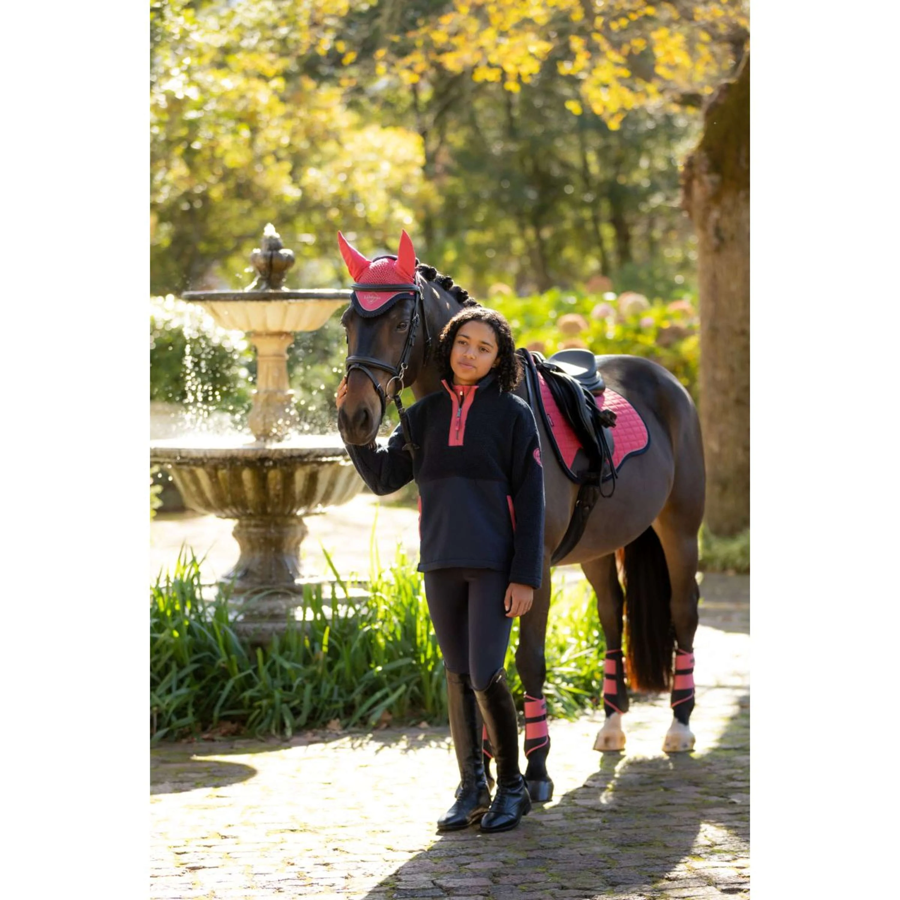 LeMieux Sweater Young Rider Tammy Teddy Fleece Navy - Image 6