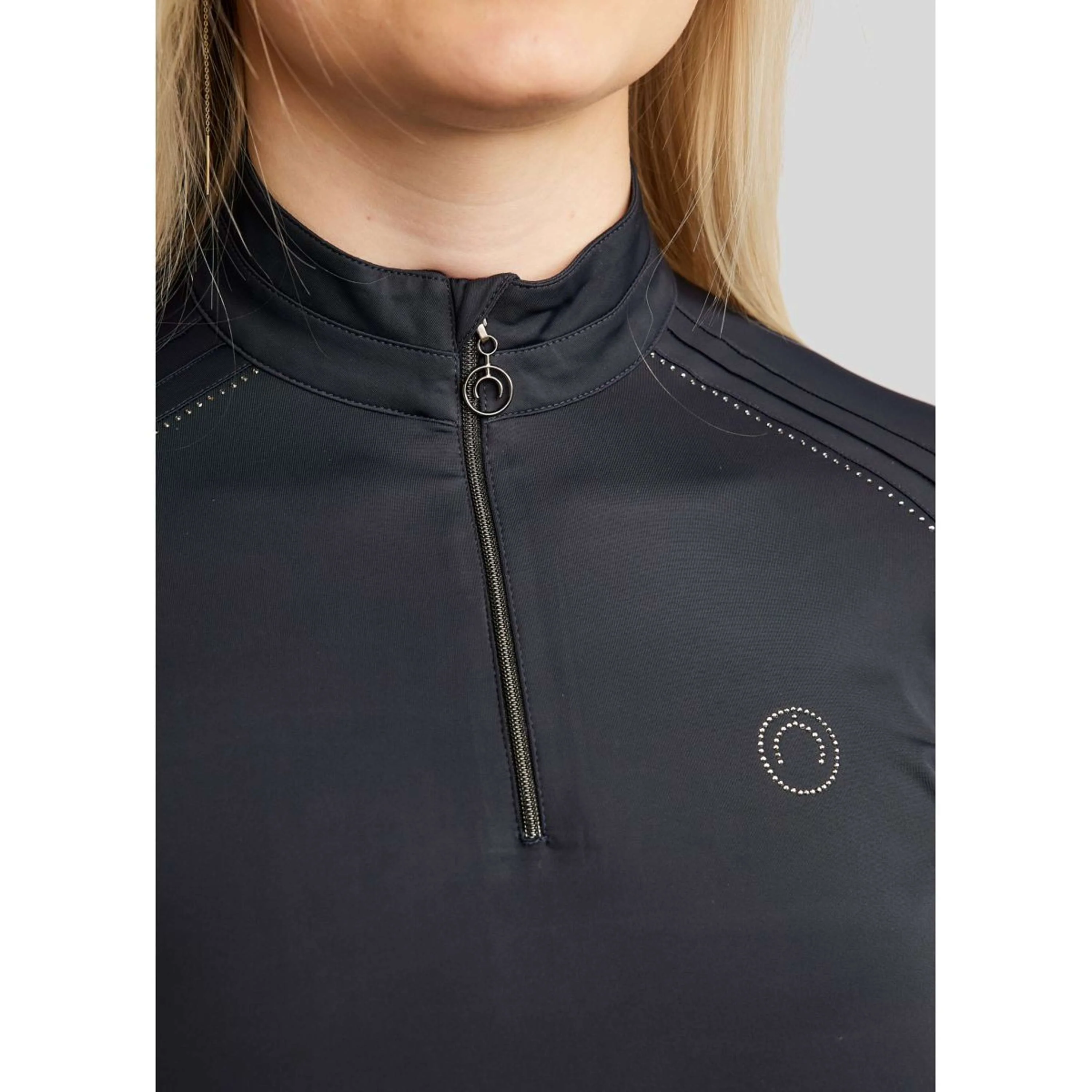 Montar Poloshirt MoPearl Pintuck Navy - Image 3