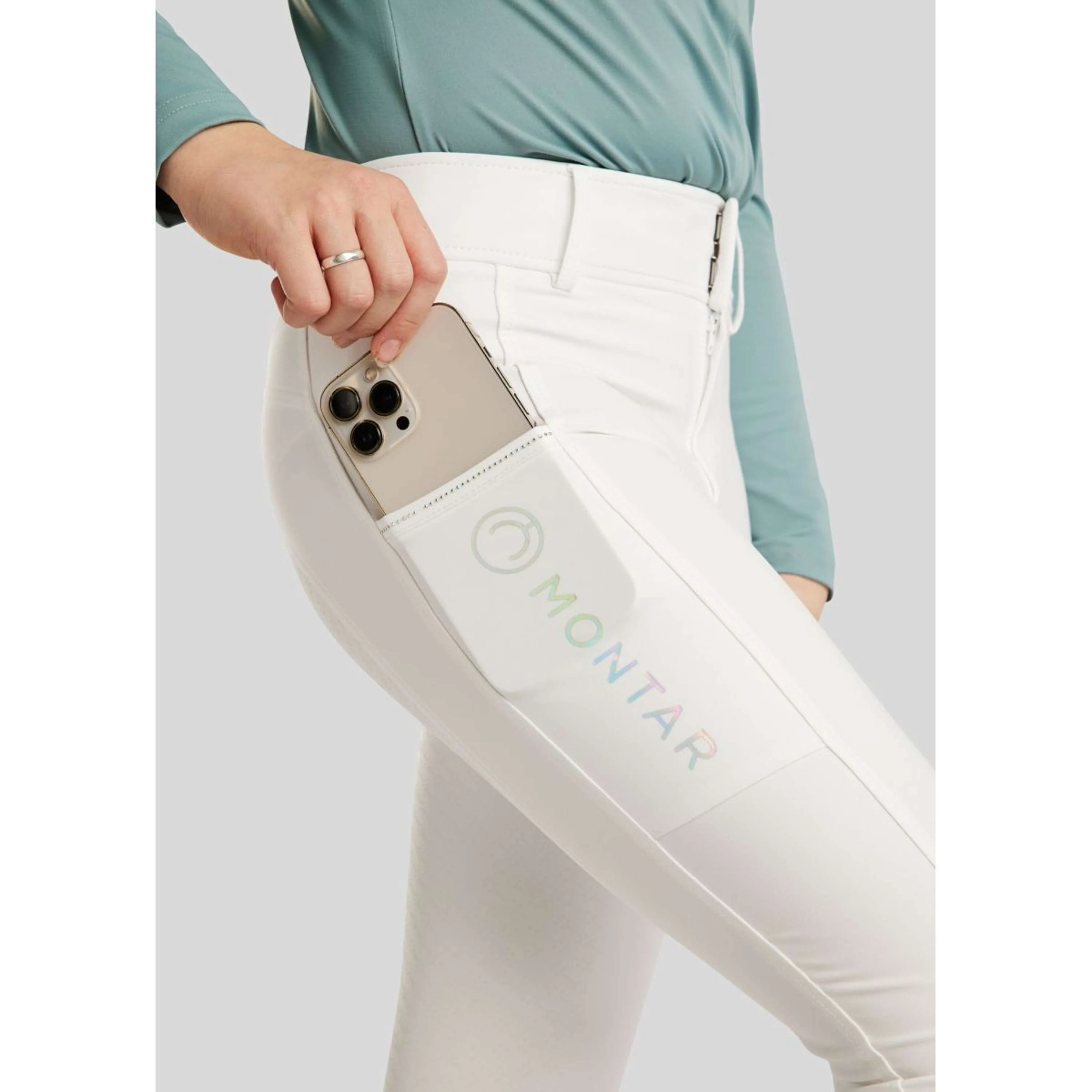 Montar Reithose MoCha Full Grip Weiß - Image 6