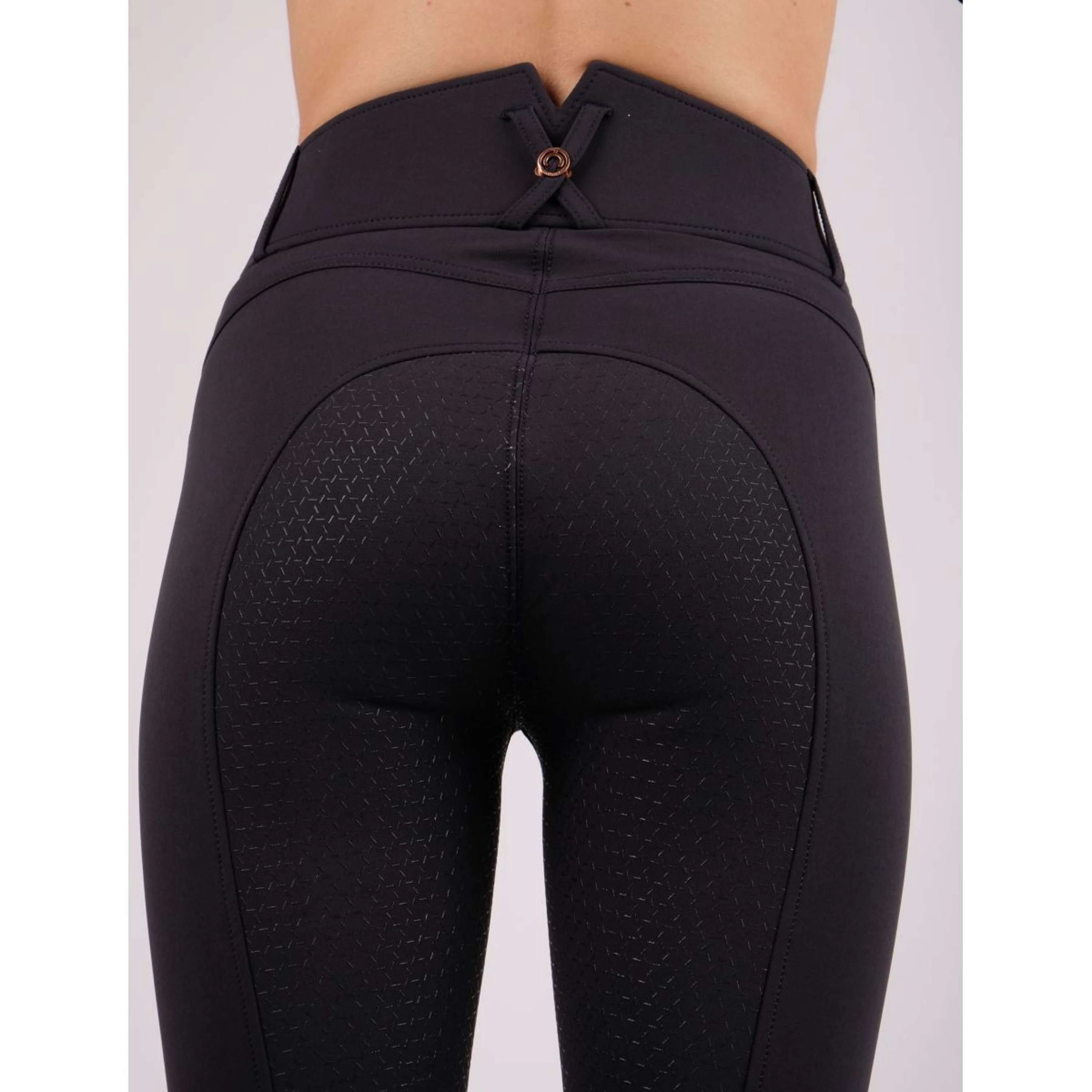 Montar Reithose Molly Rosegold Highwaist Full Grip Navy - Image 3
