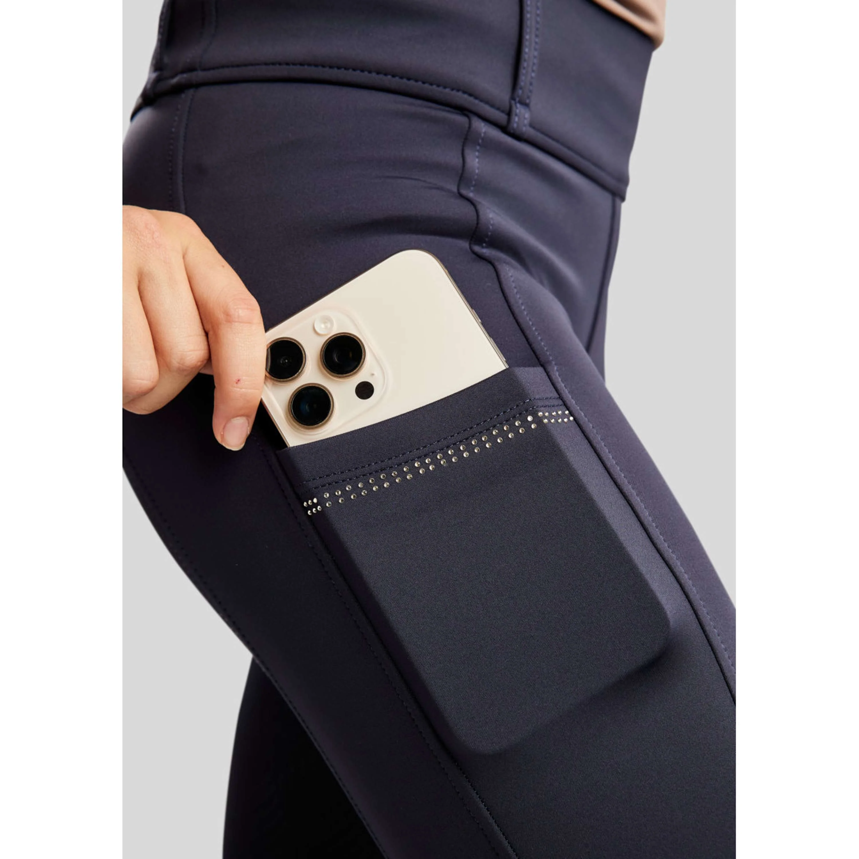 Montar Reitleggings MOEverlisa Kids Full Grip Navy - Image 3
