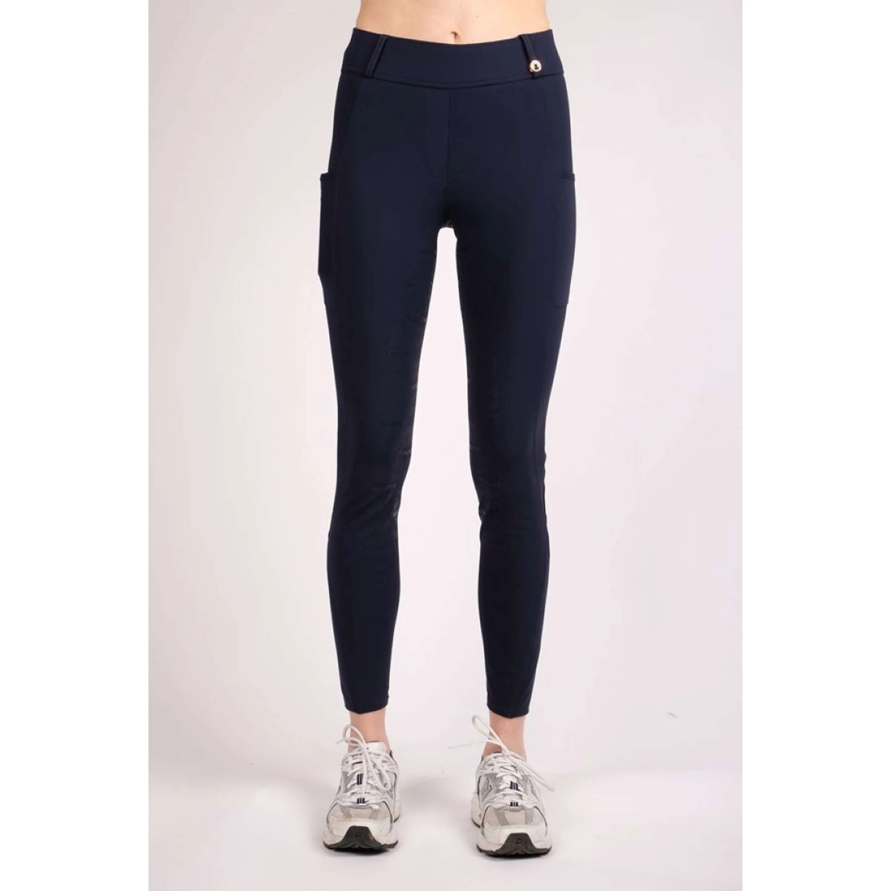Montar Reitleggings Rosegold Logo Junior Navy - Image 5