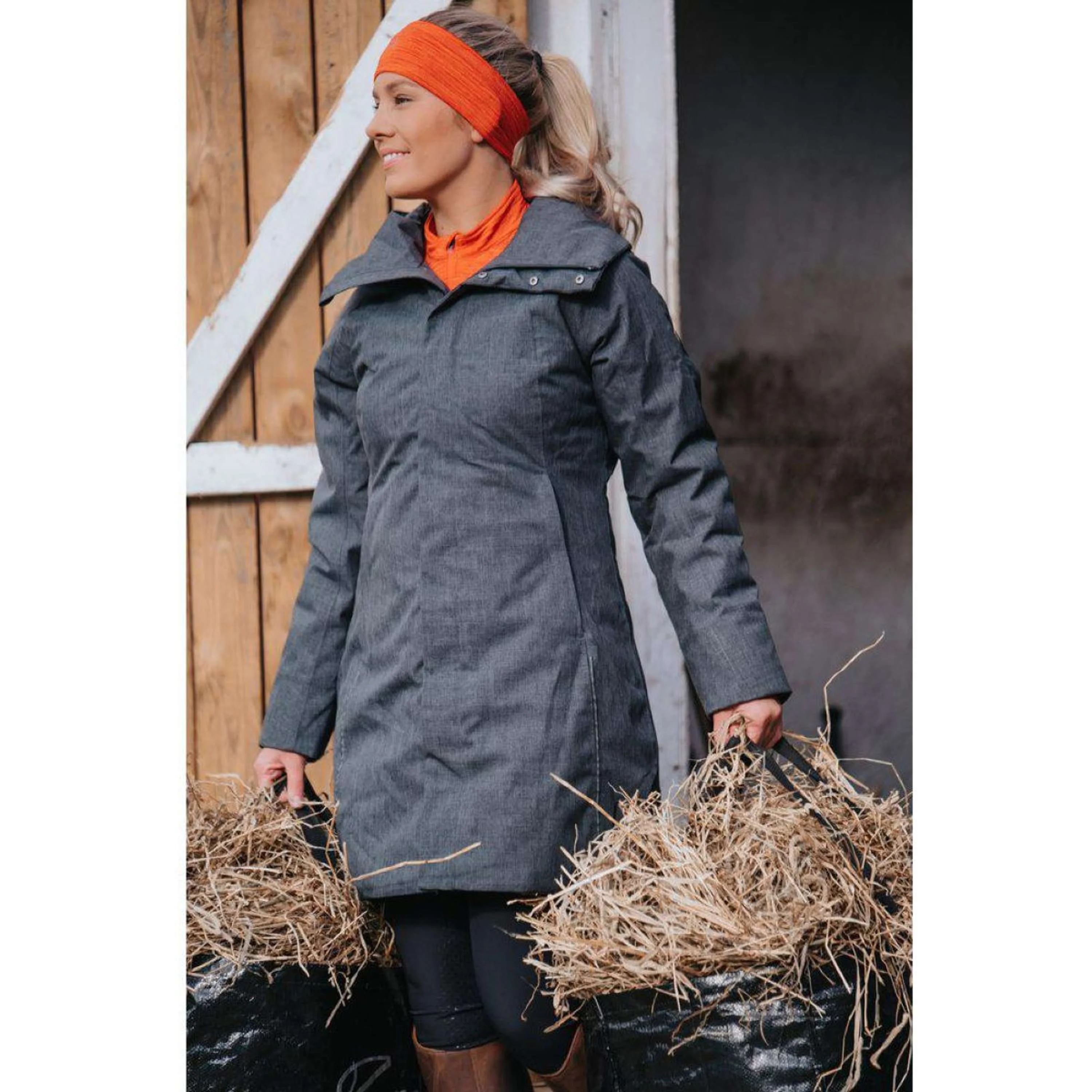 Mountain Horse Parka Alicia Damen Grau Meliert - Image 2