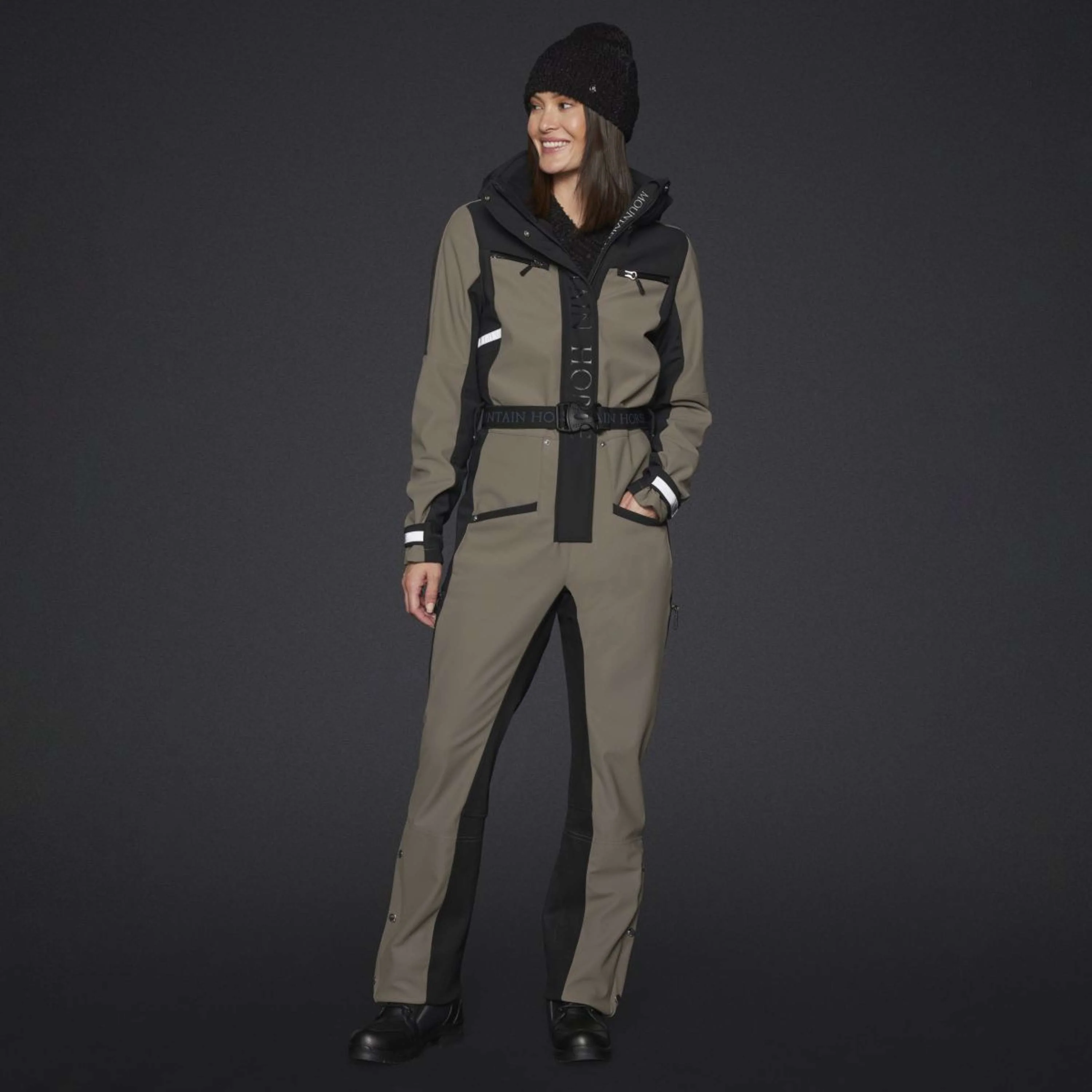 Mountain Horse Reitpullover Jen Softshell Urban Taupe - Image 2