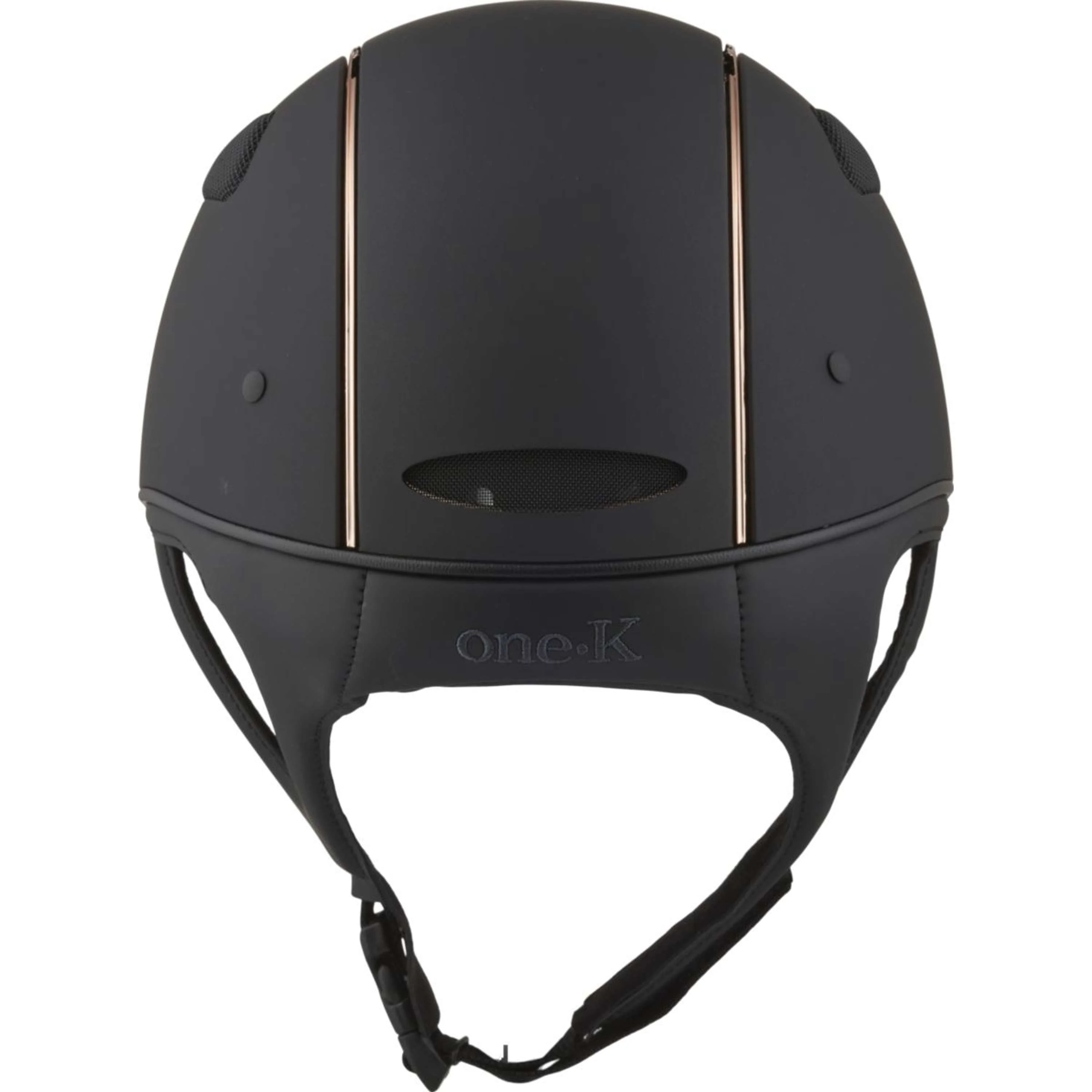 OneK Reithelm Defender Pro Matt Rosegold Lines Schwarz - Image 2