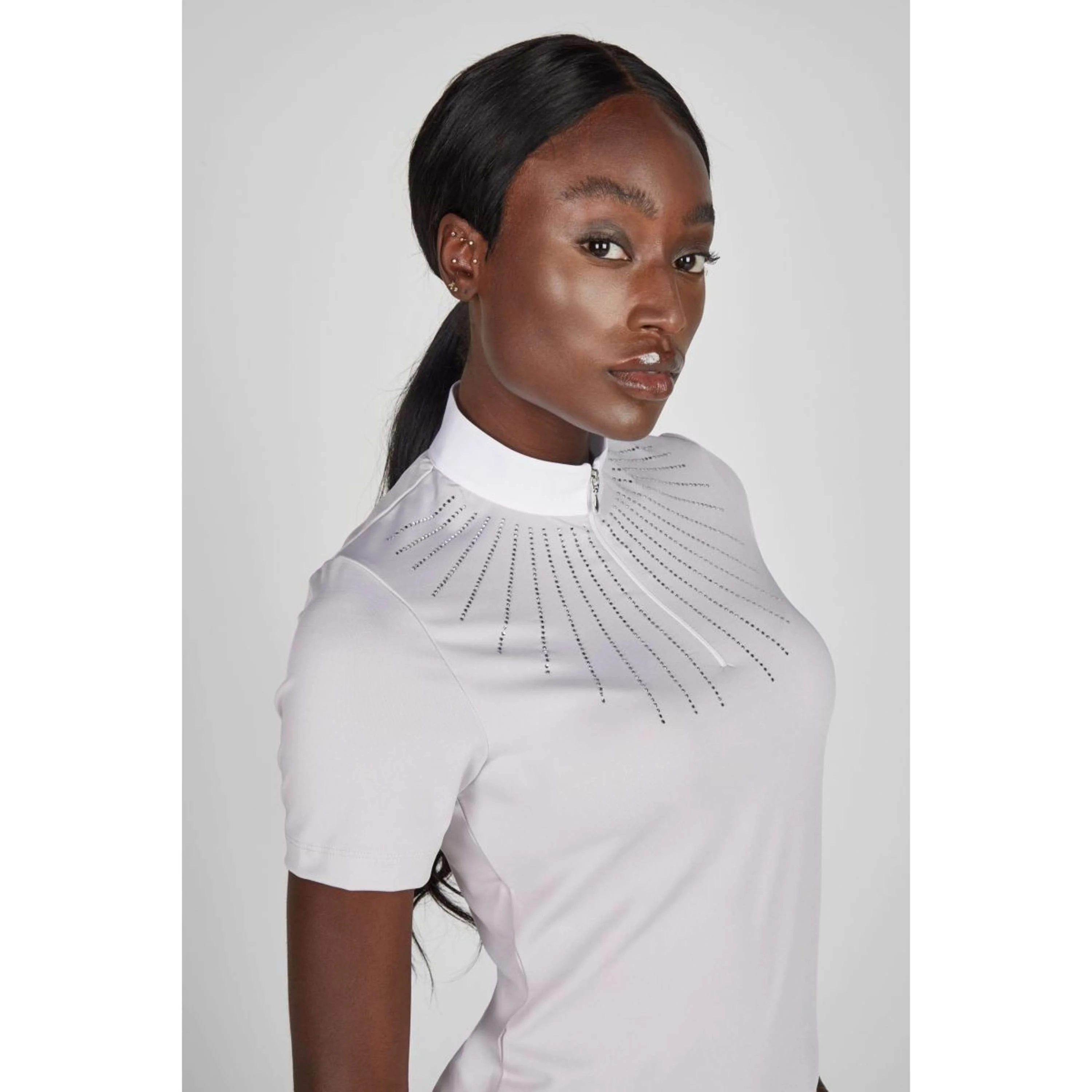 Pikeur Turniershirt Strass SS26 Soft Lilac - Image 3