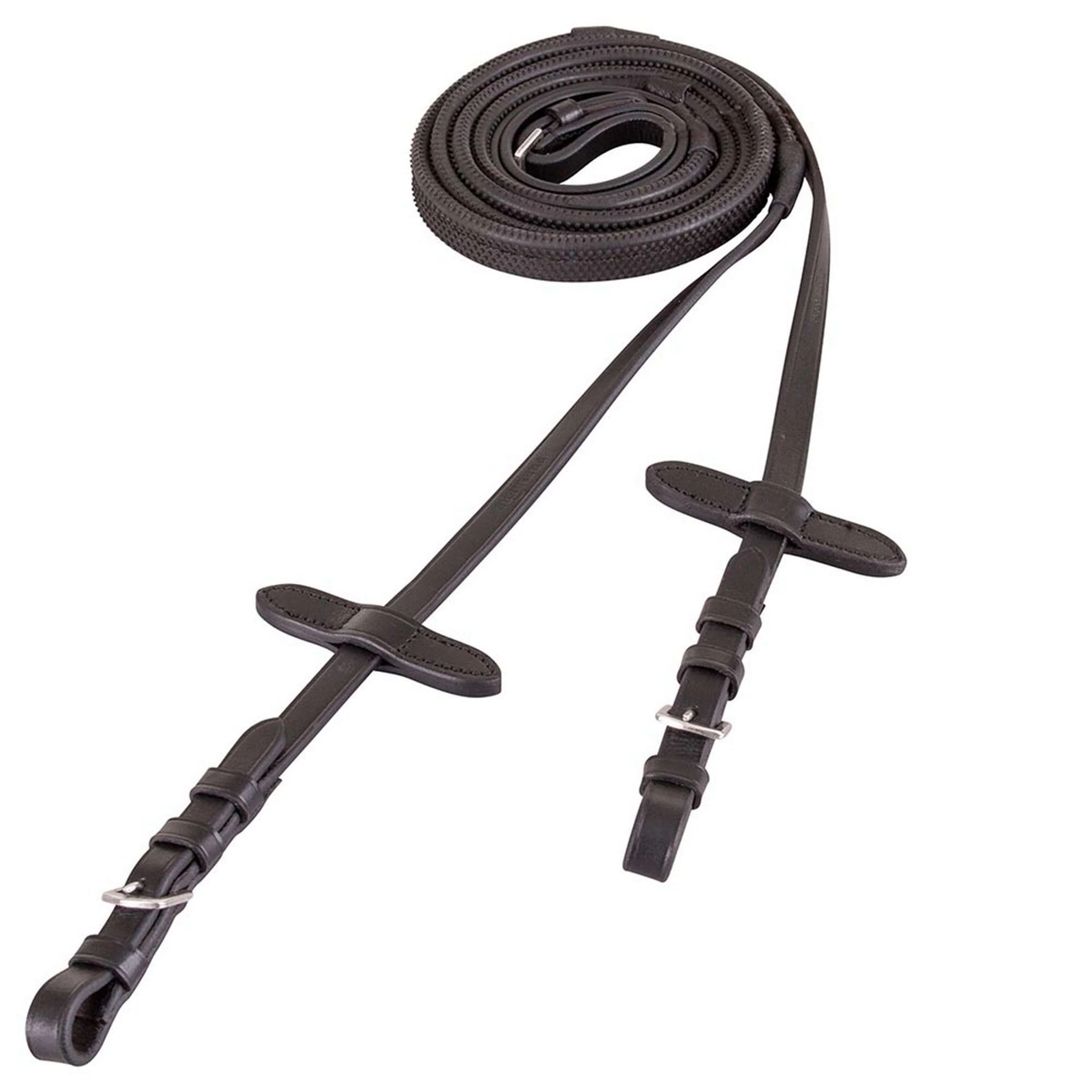 Premiere Zügel Gummi 13mm mit Schnallenverschluss Schwarz - Image 2