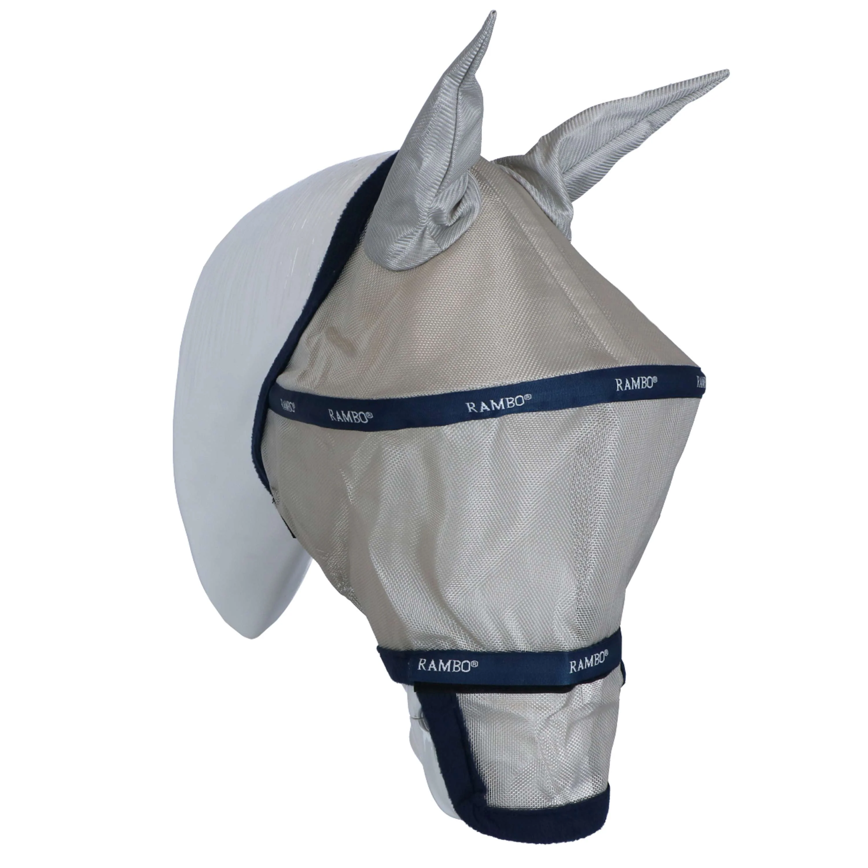 Rambo Fly Mask Plus Navy/Silber - Image 2