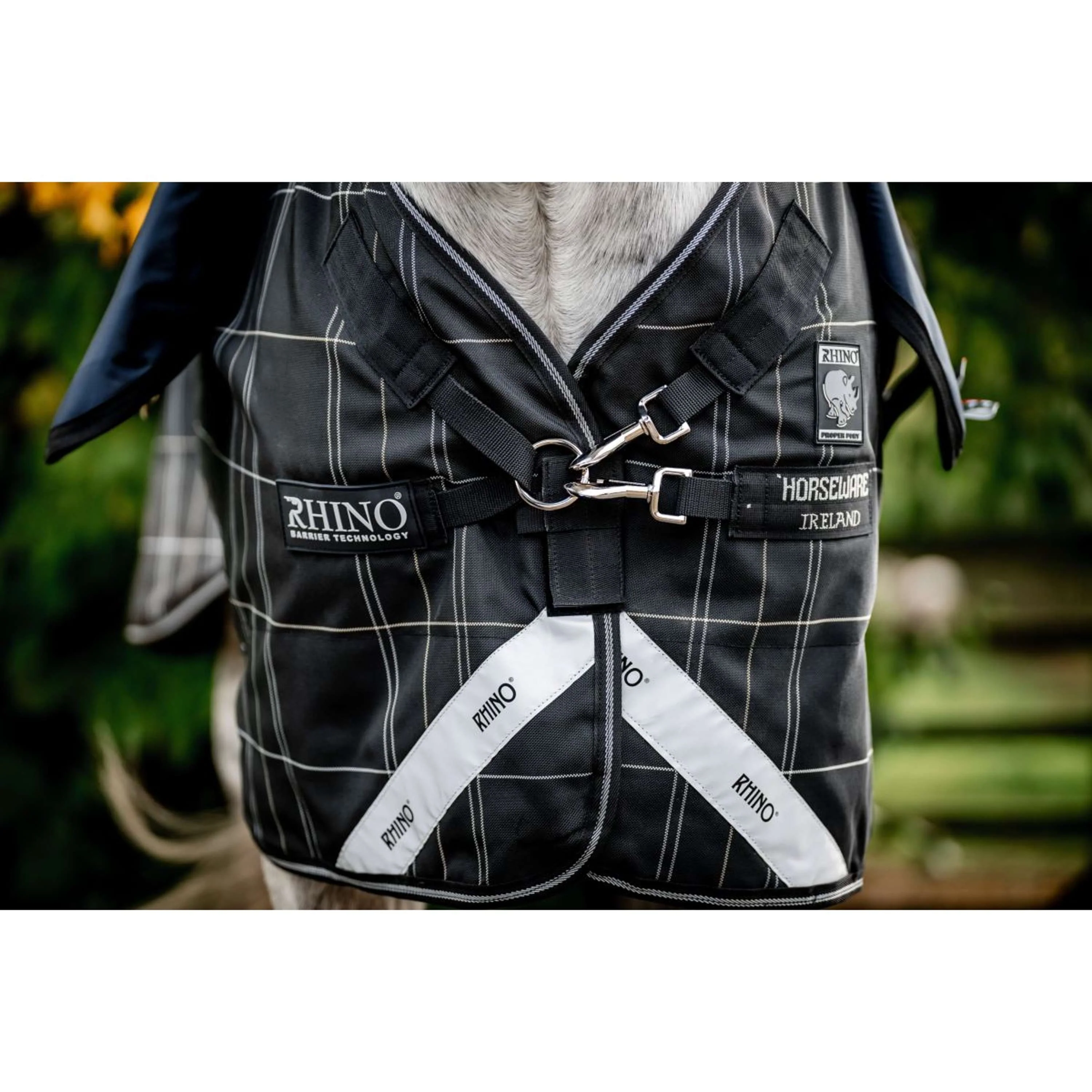 Rhino Turnout Plus Pony Bundle 0g + 200g Black Check/Schwarz/Weiß - Image 3