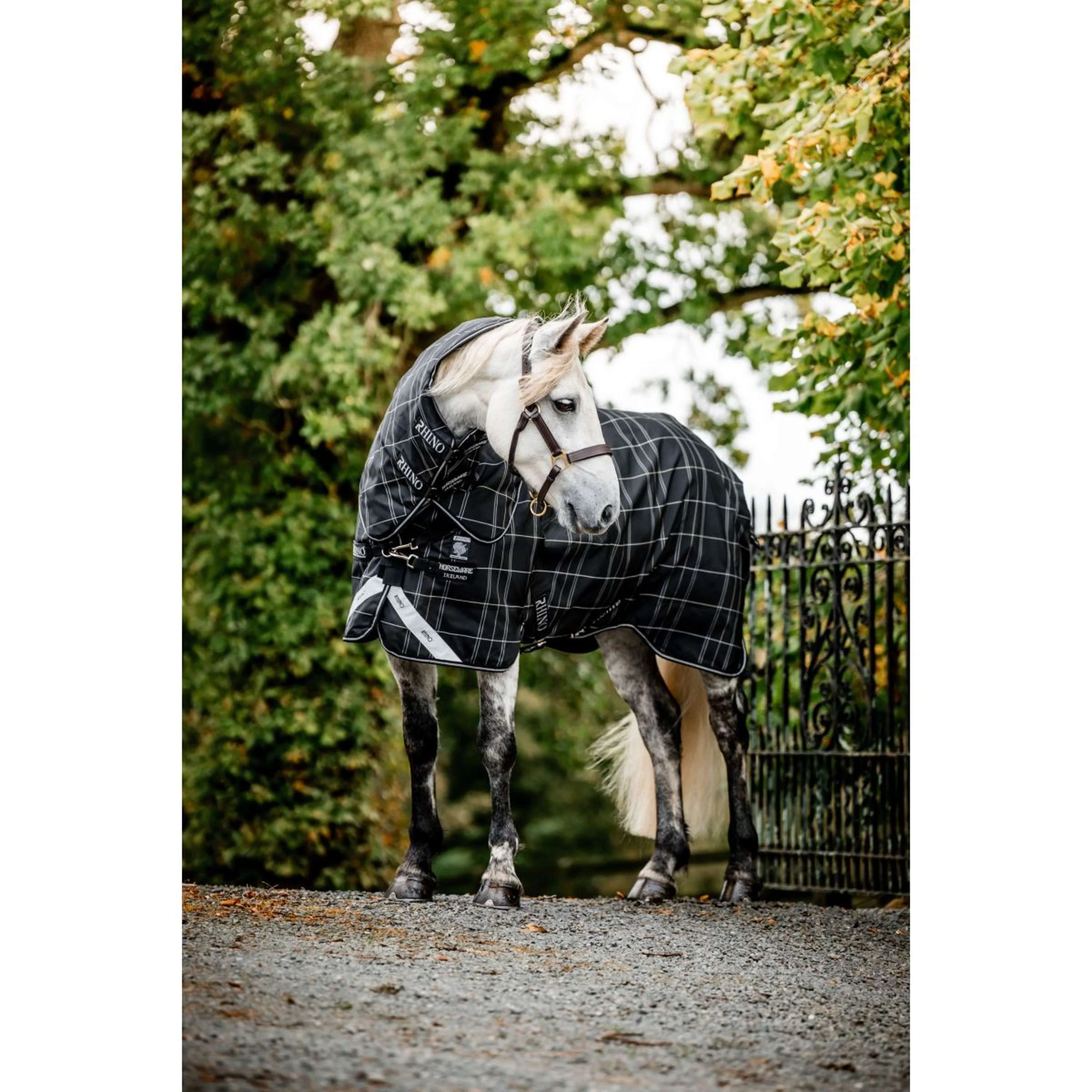 Rhino Turnout Plus Pony Bundle 0g + 200g Black Check/Schwarz/Weiß - Image 6
